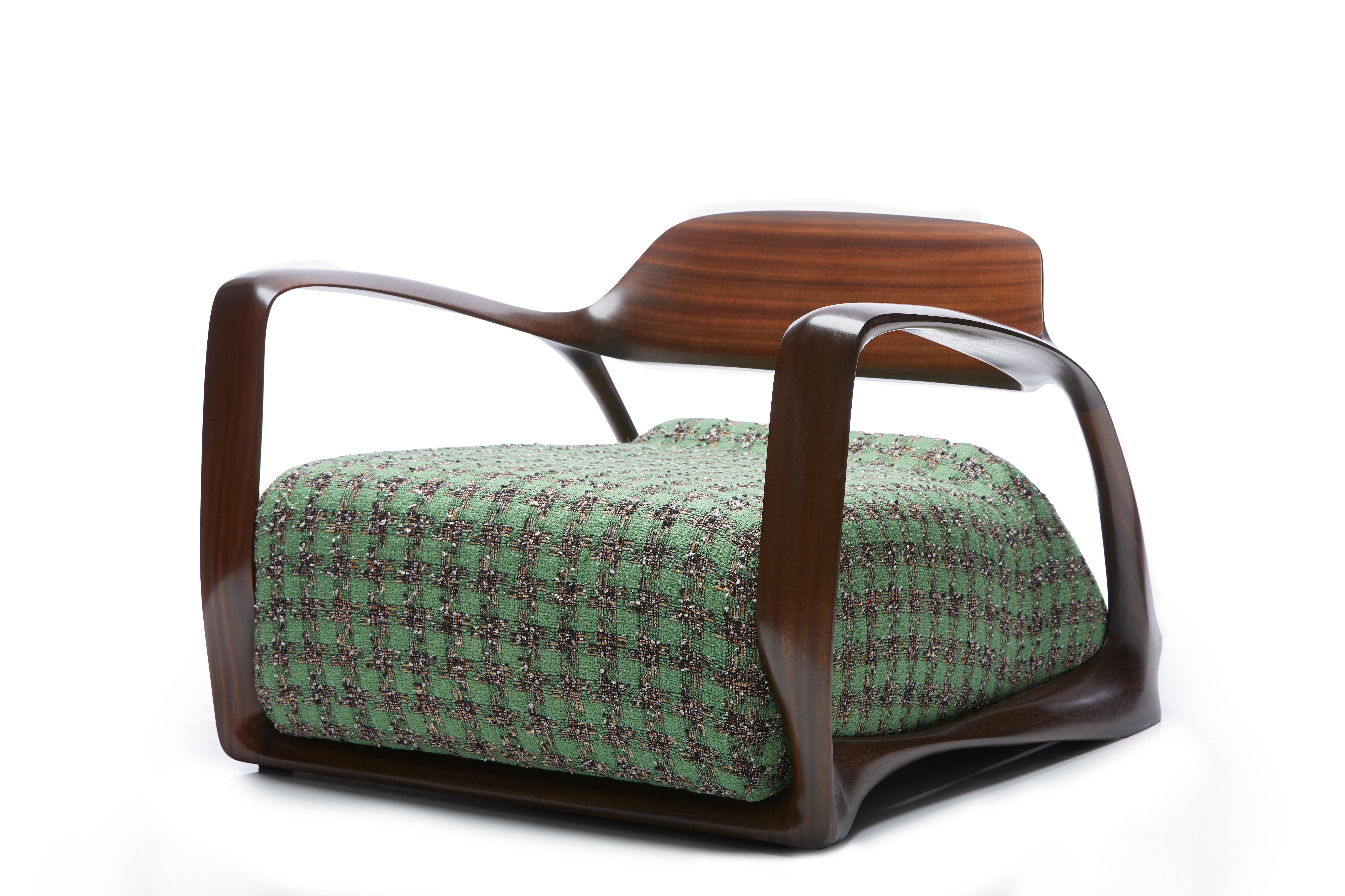 Tissu d'ameublement Chaise longue sculpturale contemporaine 