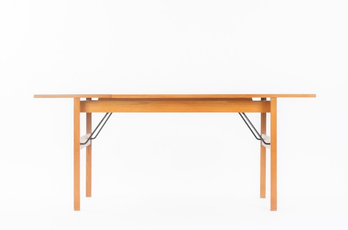 Metal Model 200 dining table by Alain Richard for Meuble TV, 1954 For Sale