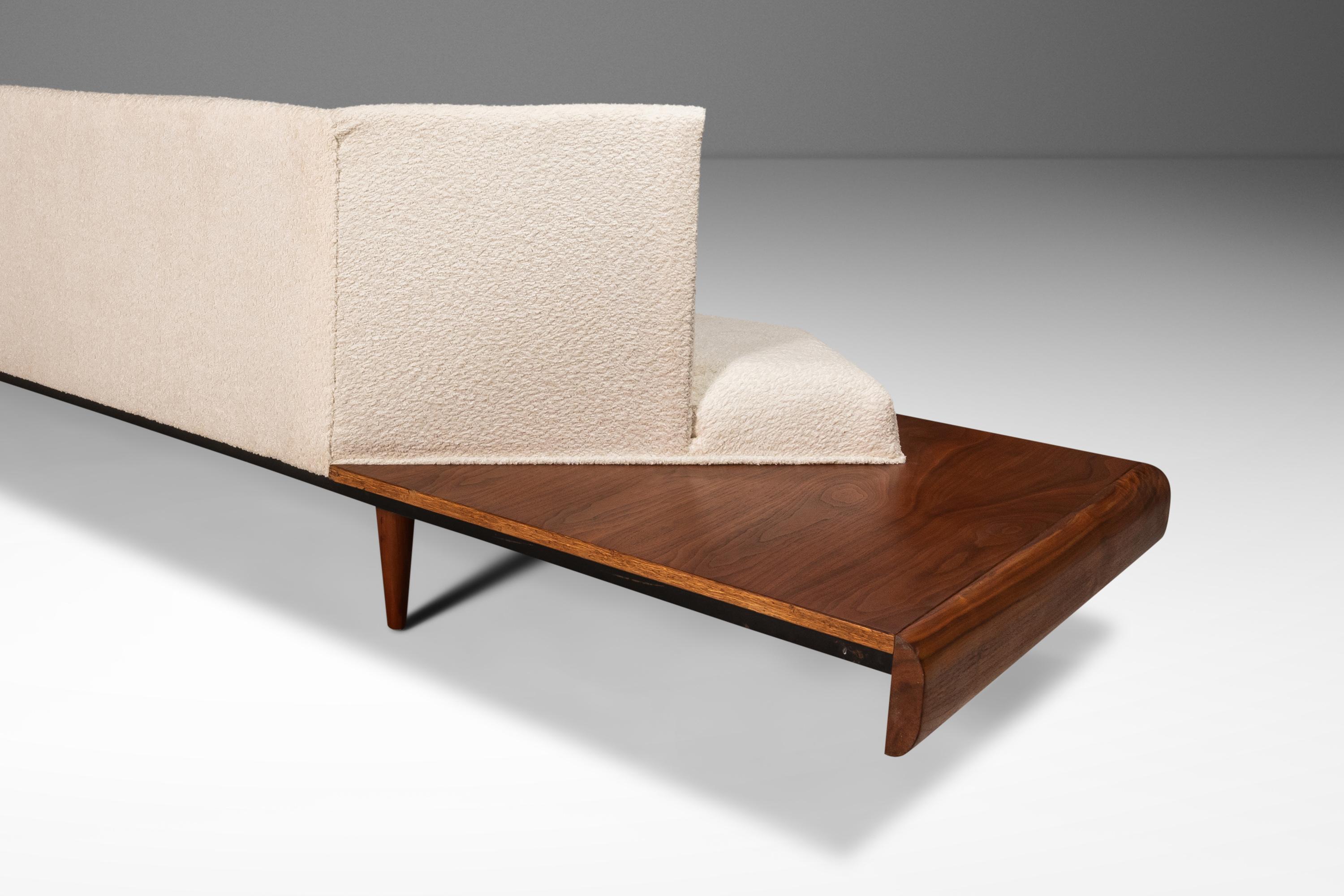 Model 2006-S Platform Sofa in Walnut & Bouclé by Adrian Pearsall for Craft 1960s For Sale 10