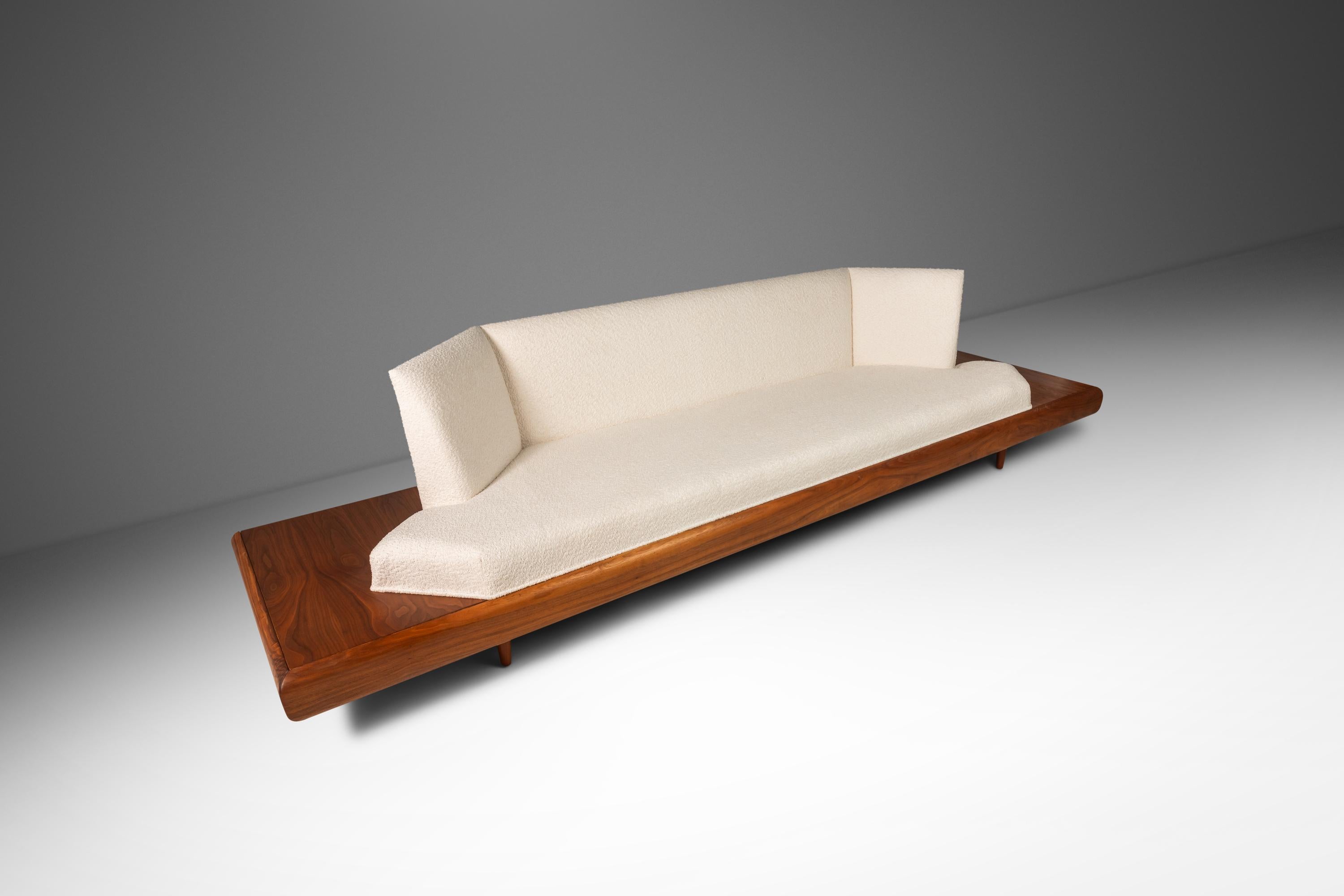 Designed by the incomparable Adrian Pearsall, this iconic Model 2006-S Platform Sofa is the epitome of functional art. Audacious in it's scope, shape and materials used this sofa is a true American masterpiece. Featuring new cotton bouclé by Knoll