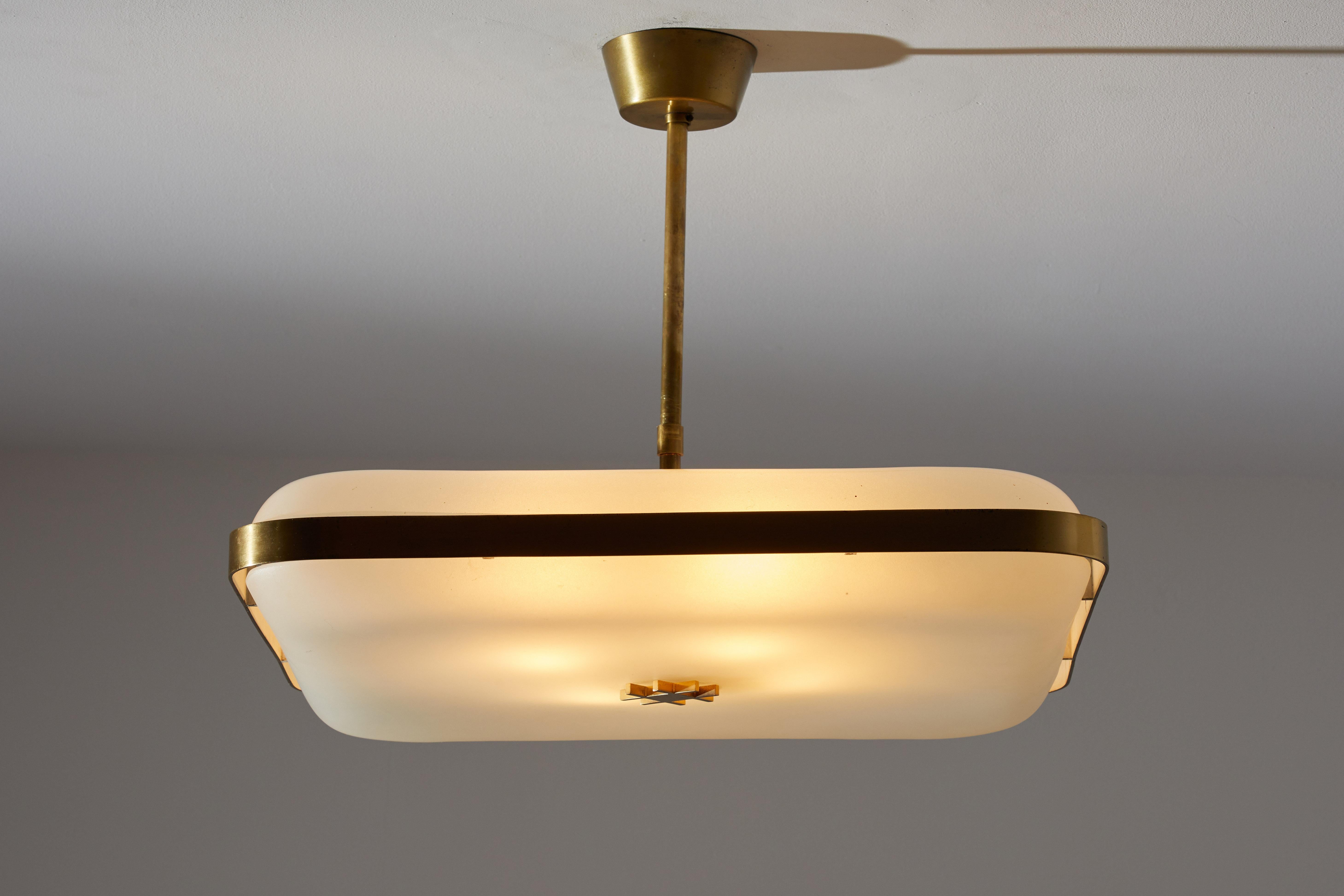 Mid-20th Century Model 2022 Flush Mount Ceiling Light by Max Ingrand for Fontana Arte