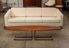 Model 205 Sofa in Cream Bouclé by Børge Mogensen for Fredericia