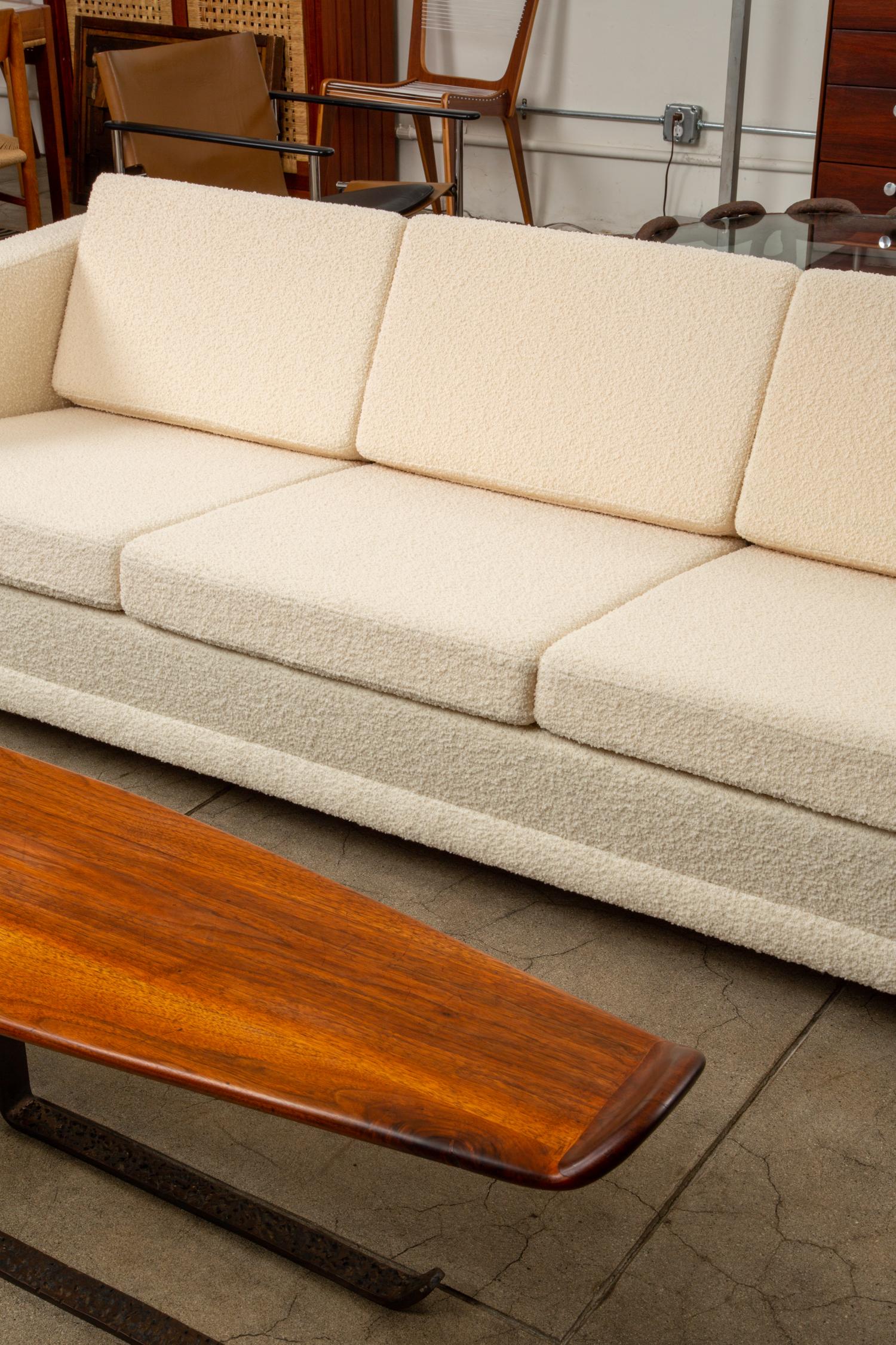 cream boucle sofa