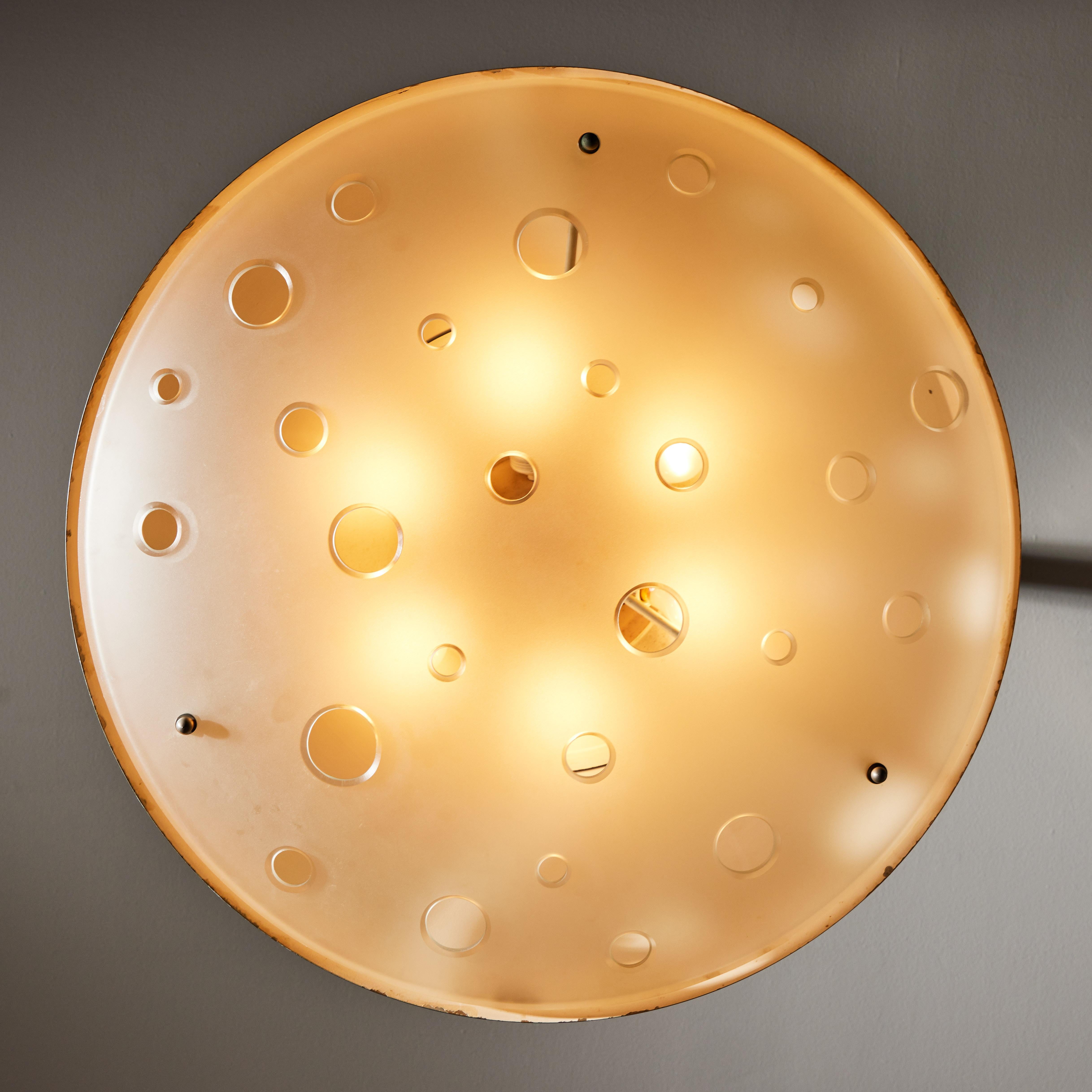 Model 2054 Ceiling Light by Max Ingrand for Fontana Arte In Good Condition For Sale In Los Angeles, CA