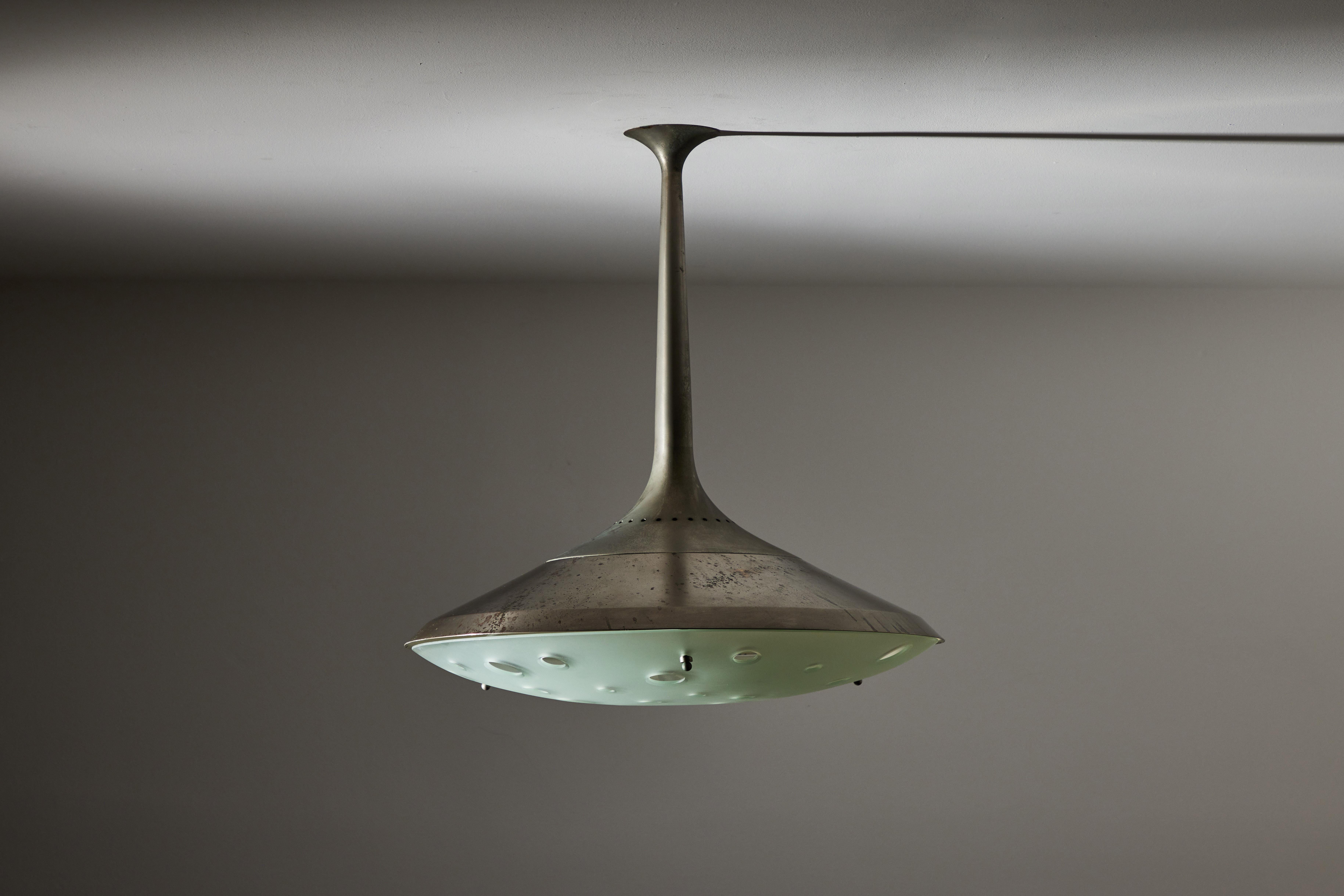 Brass Model 2054 Ceiling Light by Max Ingrand for Fontana Arte For Sale