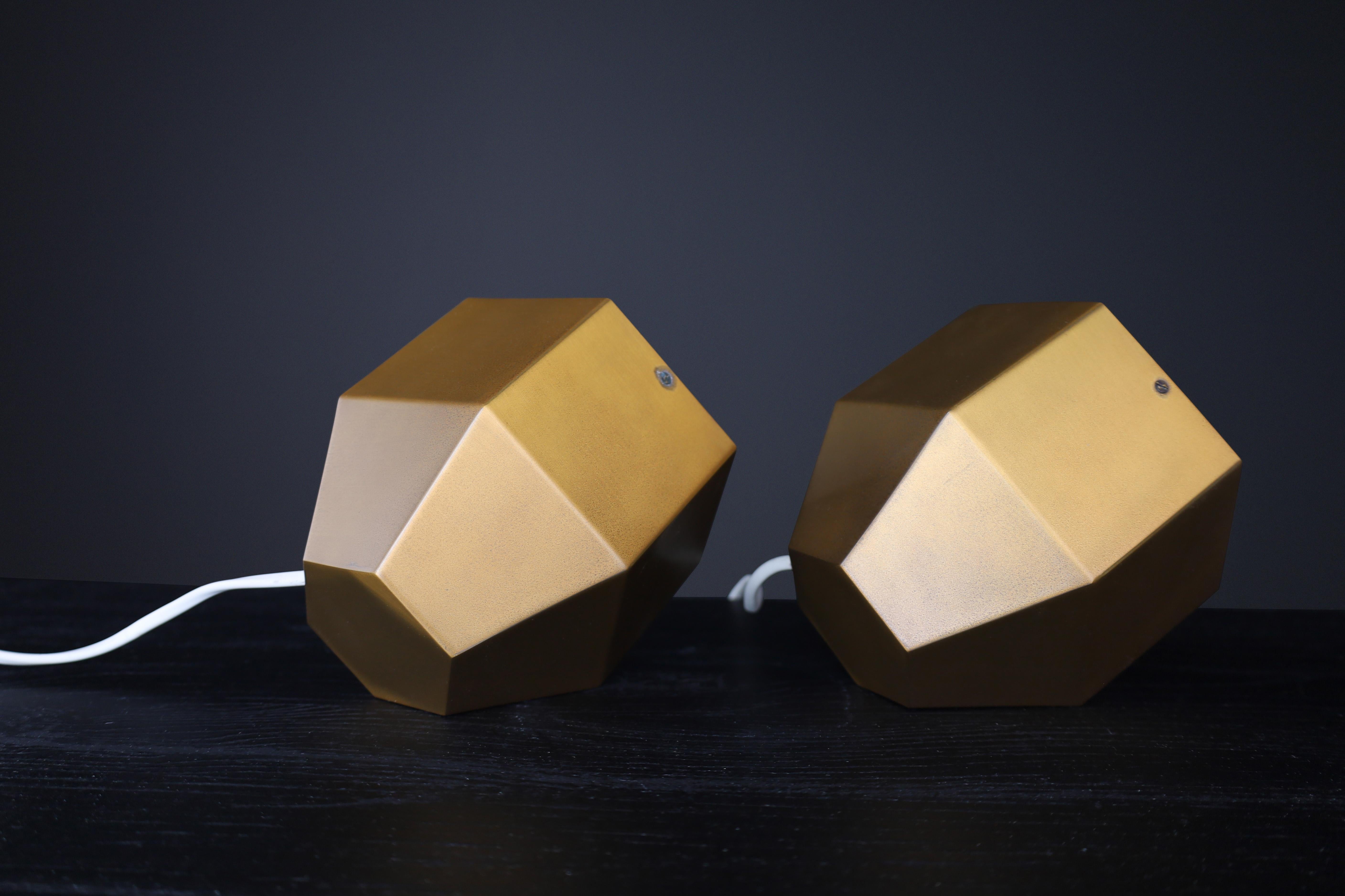 Lampes de bureau modèle 2202 en laiton et verre cristal de Max Ingrand pour Fontana Arte en vente 6