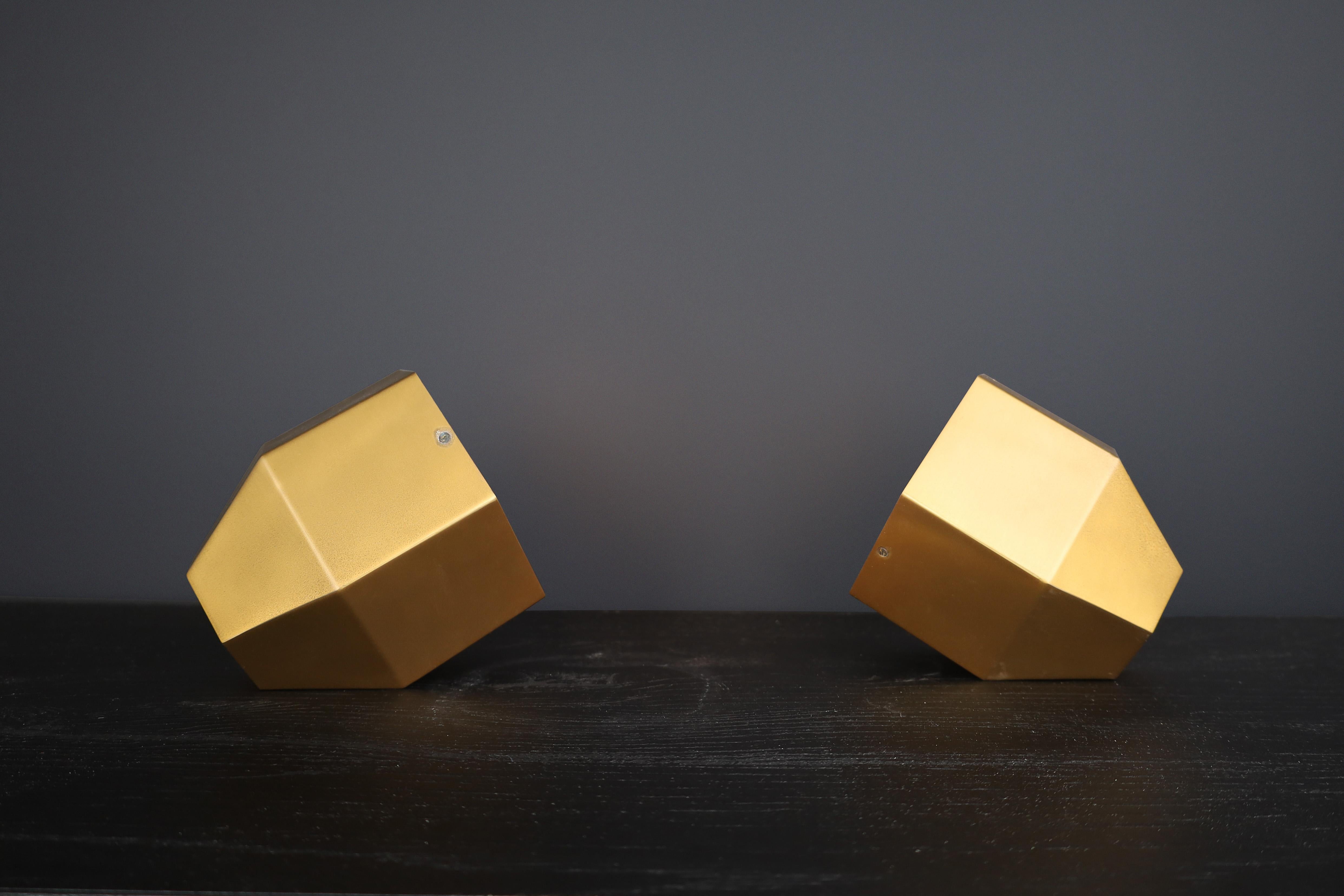 Lampes de bureau modèle 2202 en laiton et verre cristal de Max Ingrand pour Fontana Arte en vente 9