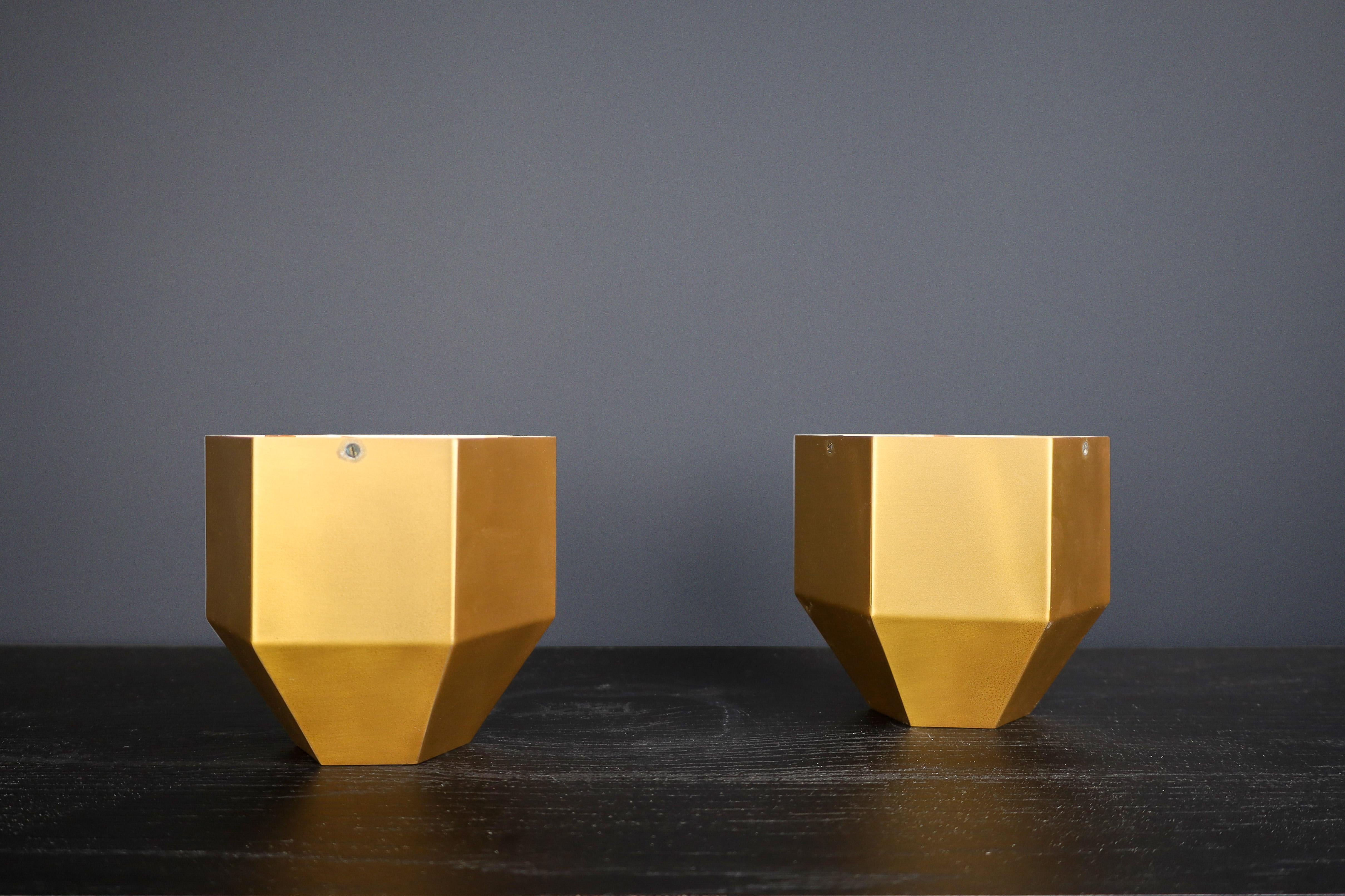 Lampes de bureau modèle 2202 en laiton et verre cristal de Max Ingrand pour Fontana Arte en vente 11
