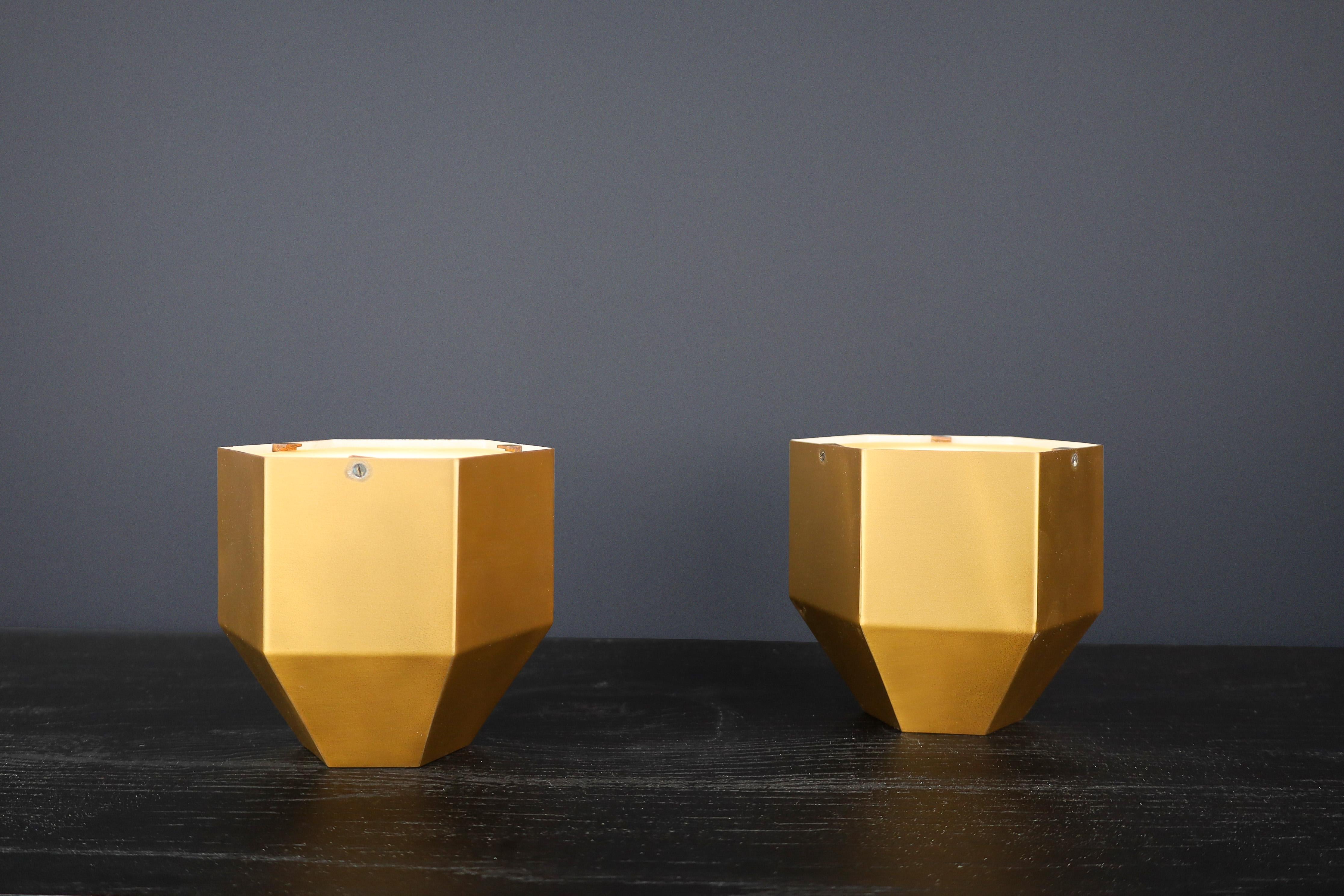 Lampes de bureau modèle 2202 en laiton et verre cristal de Max Ingrand pour Fontana Arte en vente 12