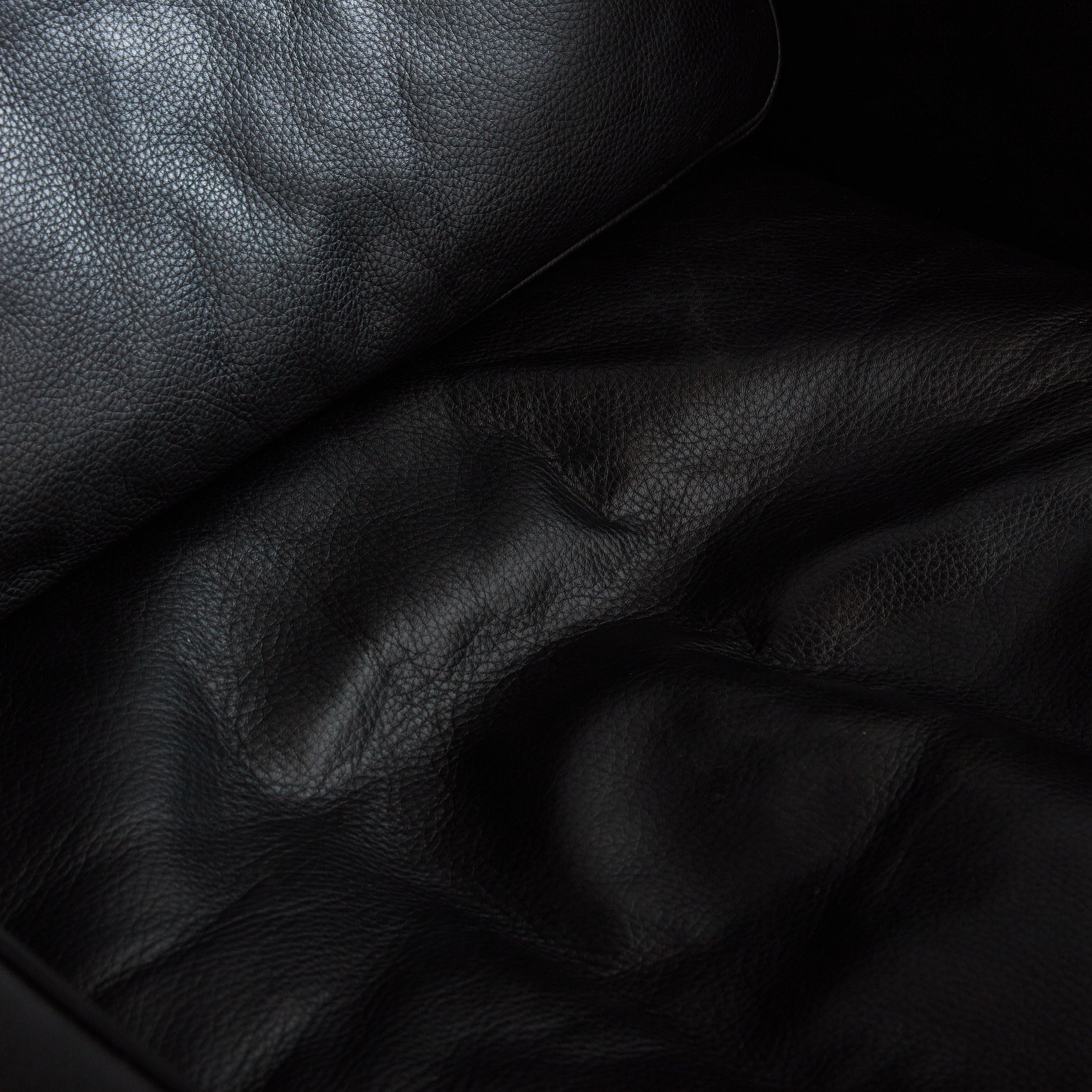 Chaise longue en cuir noir 'Model #2207' Attribuée à Børge Mogensen en vente 3