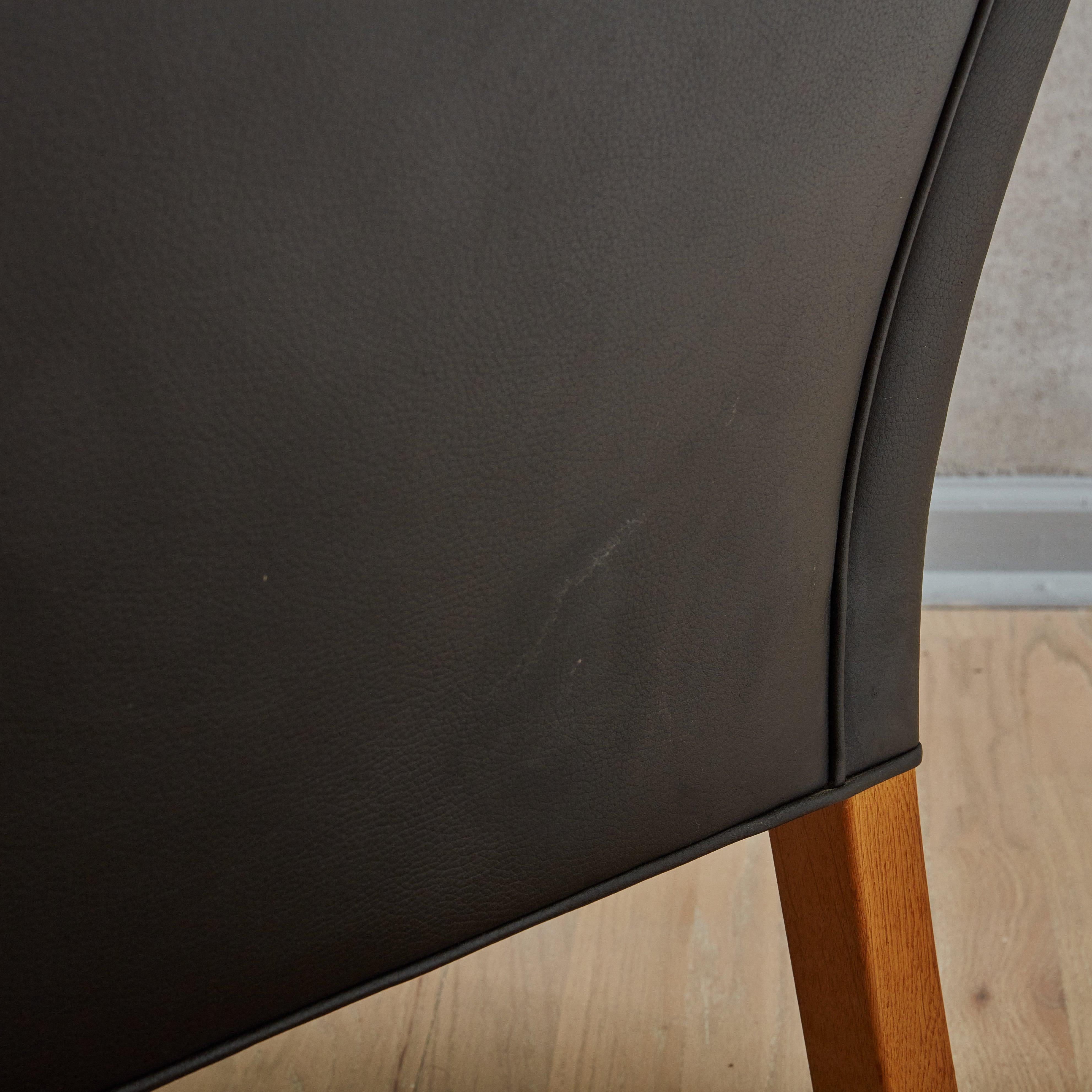 Chaise longue en cuir noir 'Model #2207' Attribuée à Børge Mogensen en vente 2