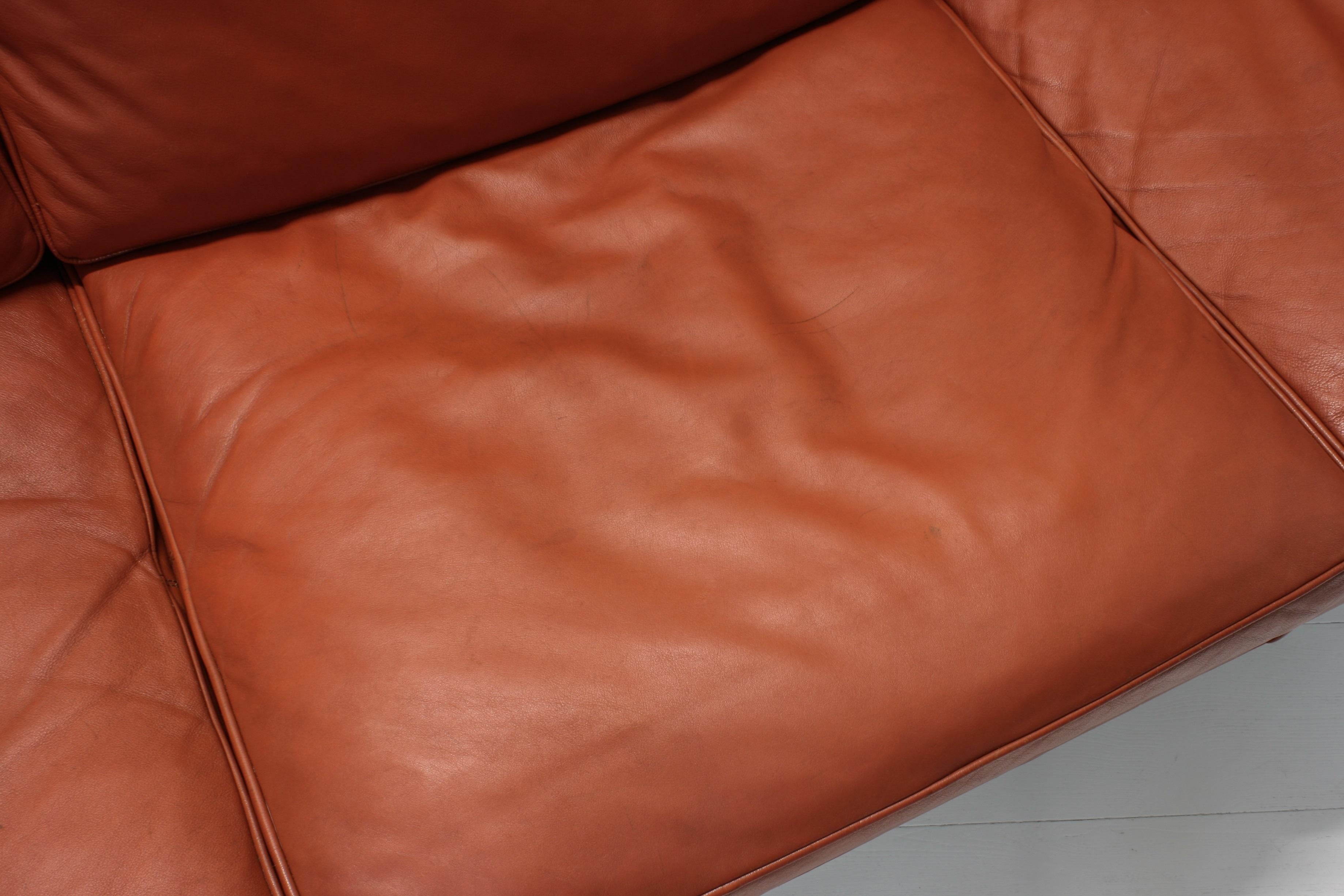 Model No. 2213 3-Sitzer Sofa in Leder von Børge Mogensen für Fredericia Stolefabrik im Angebot 2