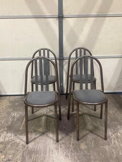 ART DECO 222 Metal Chairs / Robert Mallet Stevens (France) / Set of Four (4)