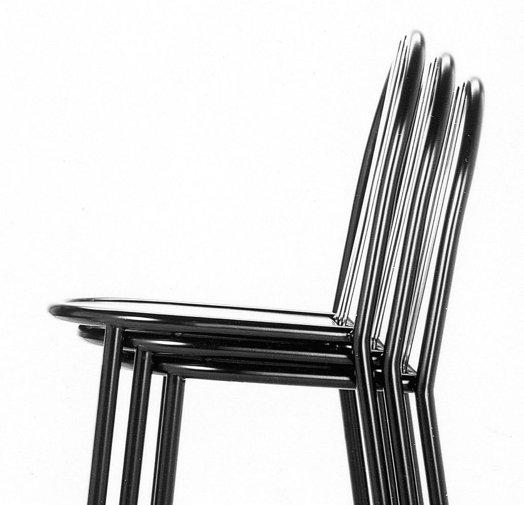 ART DECO 222 Metal Chairs / Robert Mallet Stevens (France) / Set of Four (4) im Zustand „Gut“ im Angebot in Tinton Falls, NJ