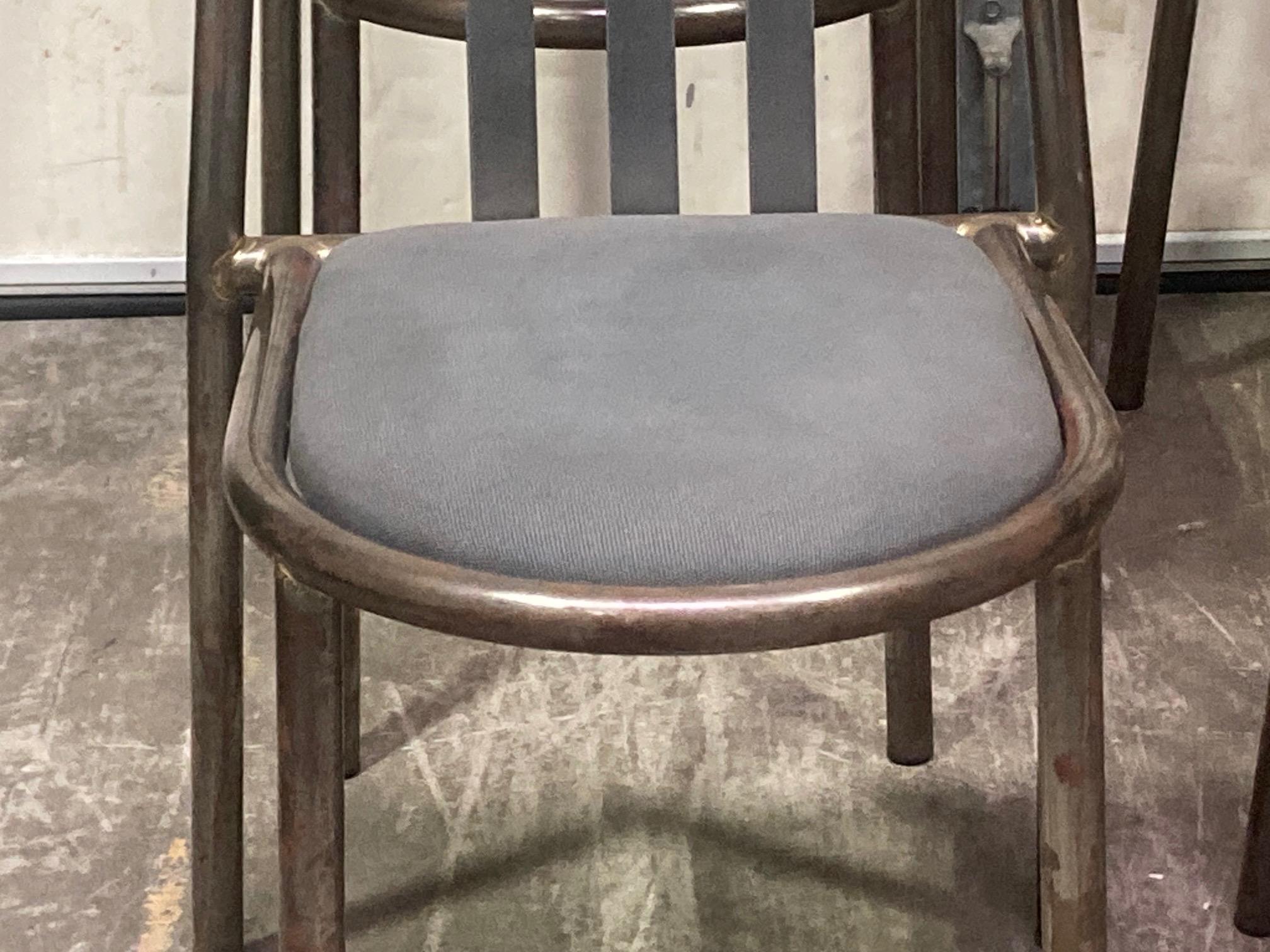 ART DECO 222 Metal Chairs / Robert Mallet Stevens (France) / Set of Four (4) (Frühes 20. Jahrhundert) im Angebot