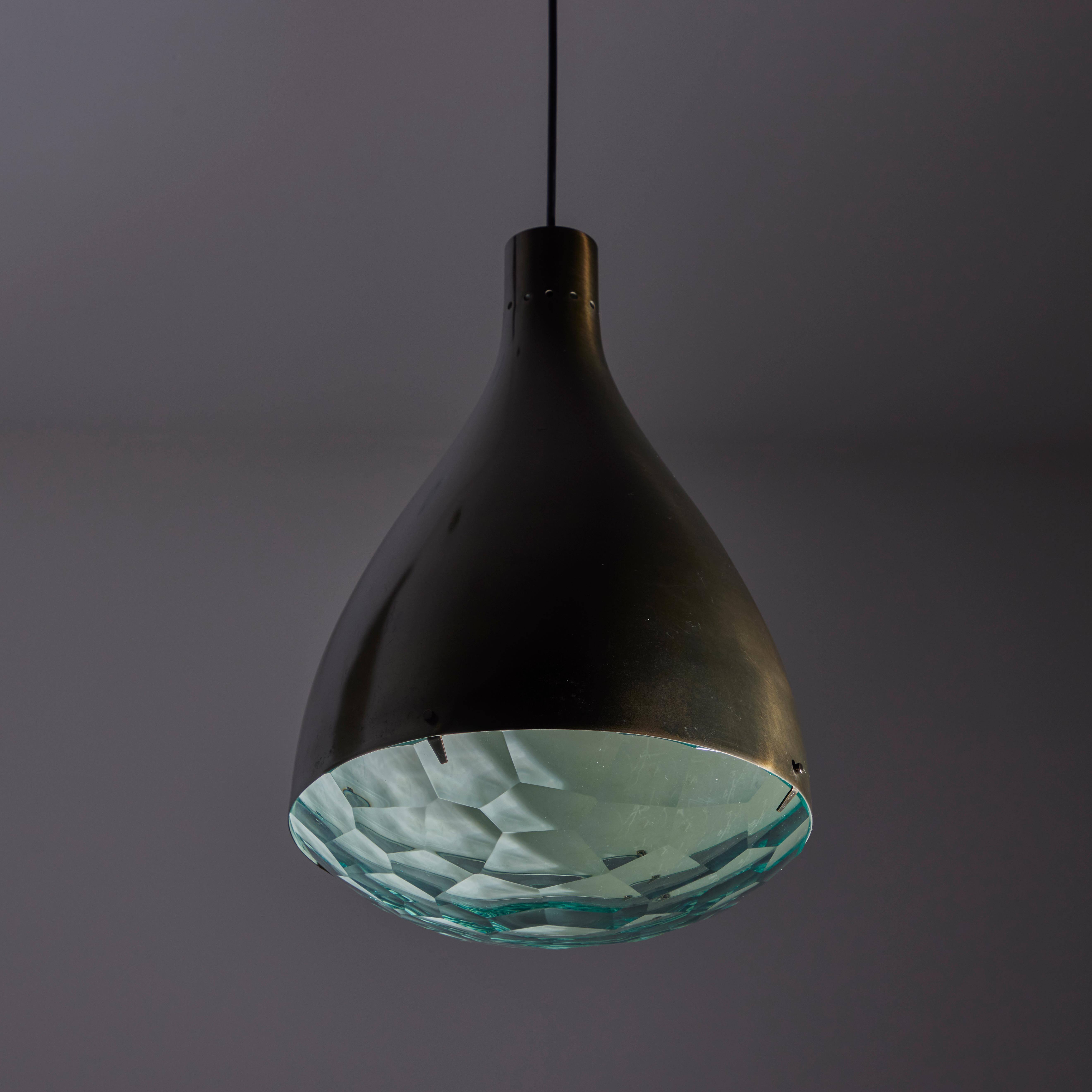 Brass Model 2220 Ceiling Light by Max Ingrand for Fontana Arte For Sale