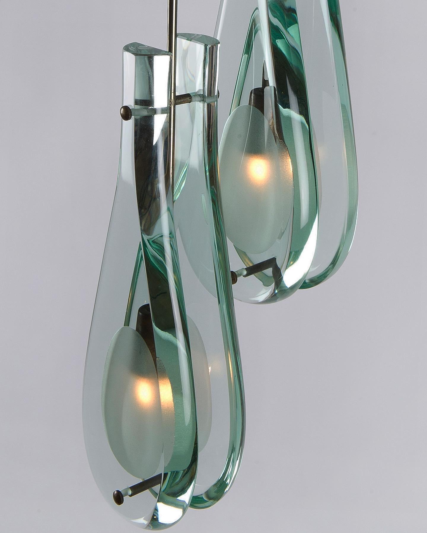 Model '2259/2' Ceiling Pendant By Max Ingrand for Fontana Arte, Italy, c.1960 In Good Condition In London, GB