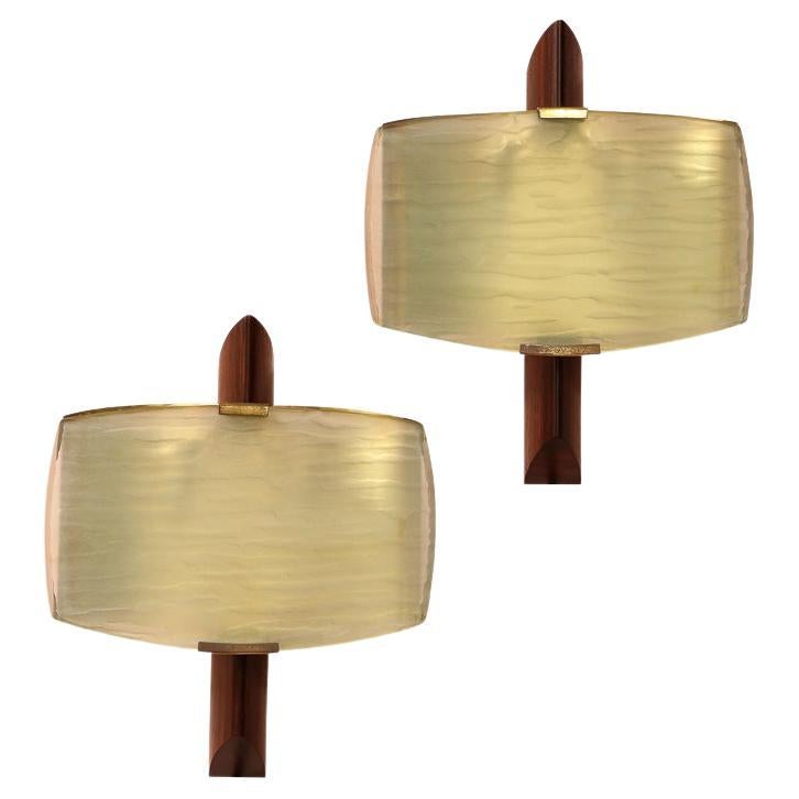 Model 2272 Wall Lights by Max Ingrand for Fontana Arte For Sale