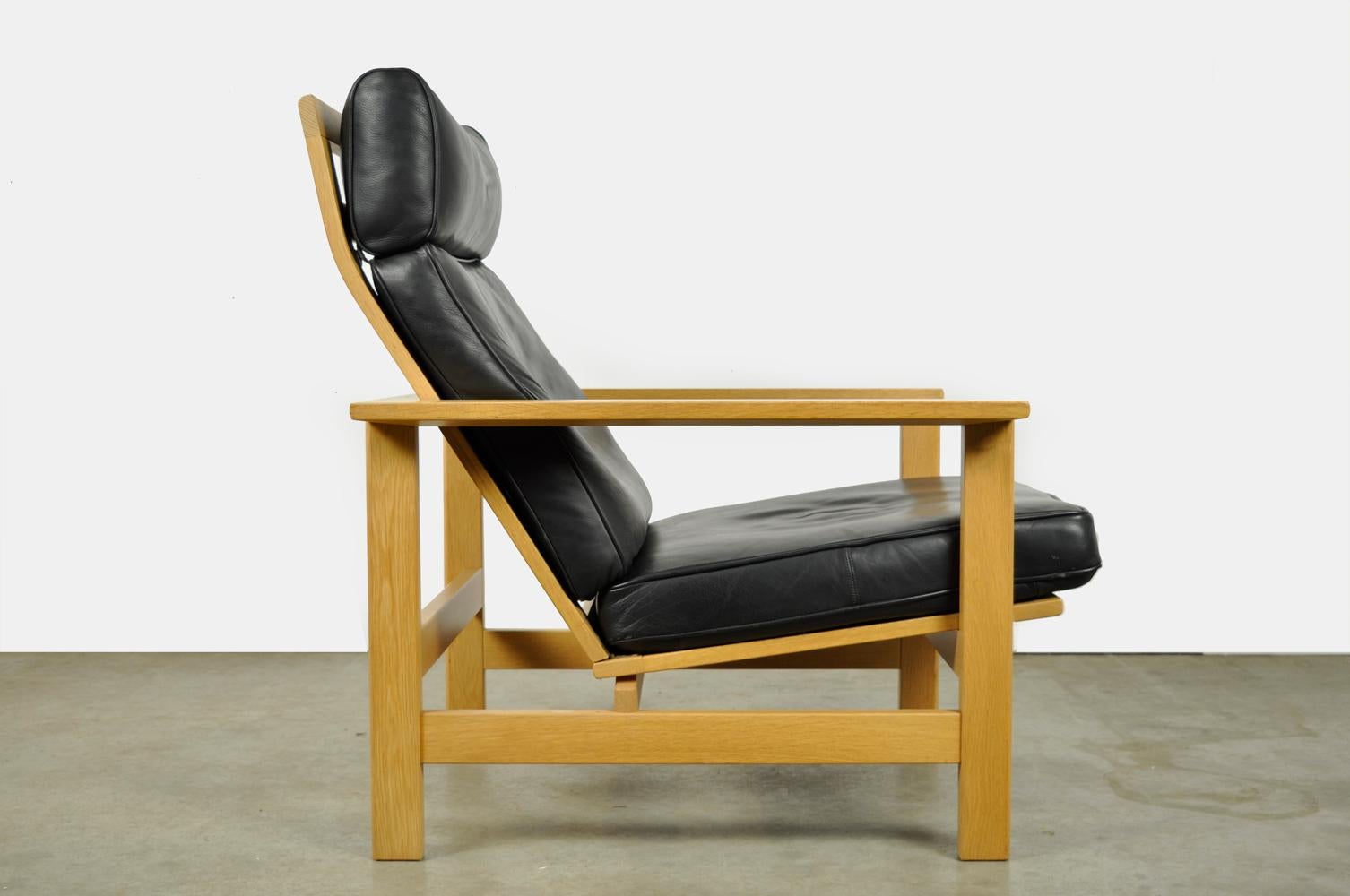 Leather Model 2461 Lounge Chair by Søren Holst for Frederica Stolefabrik, Denmark, 1980s