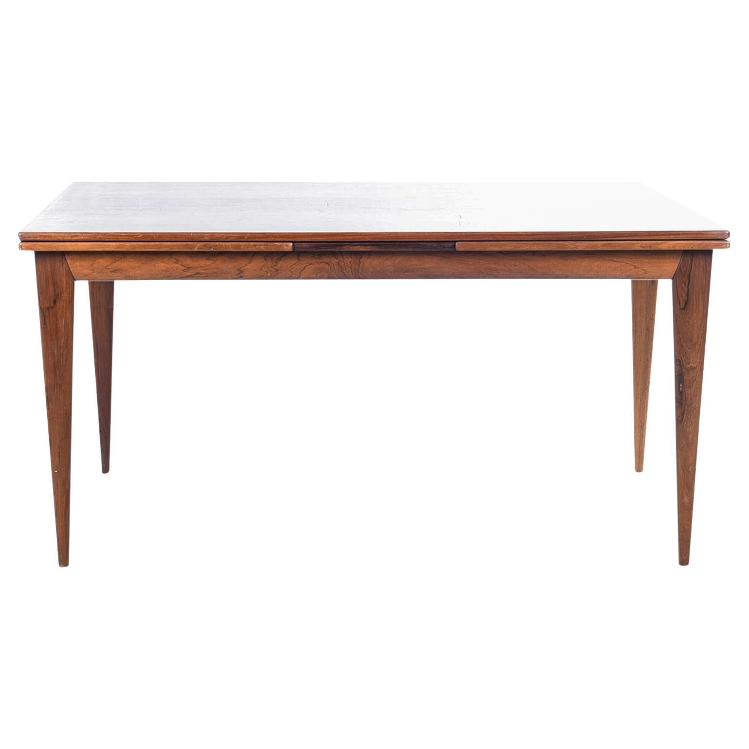 MidCentury Modern Rosewood Draw Leaf Dining Table by Edmund