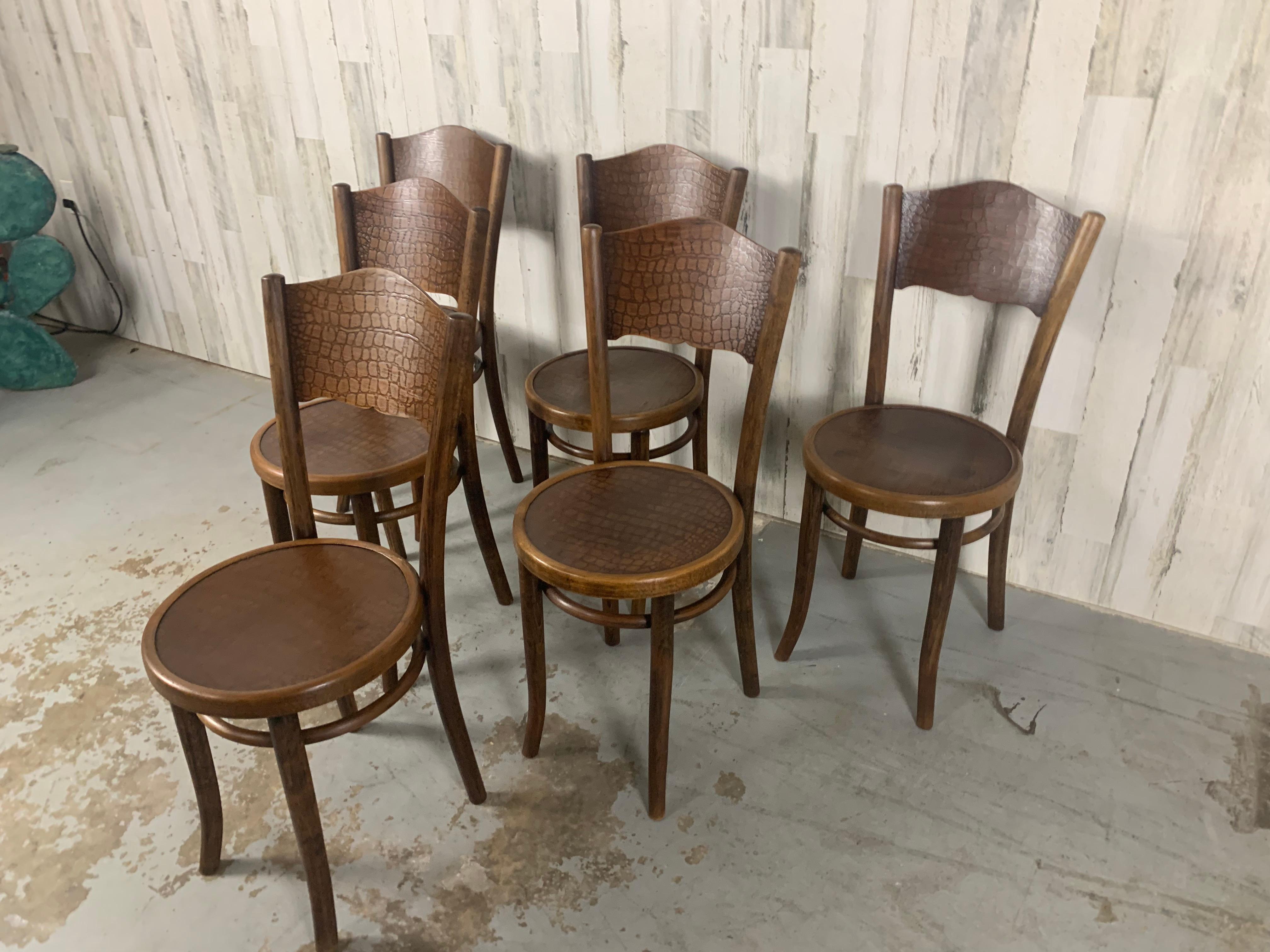 Wood Model 255 Thonet Bentwood Chairs 