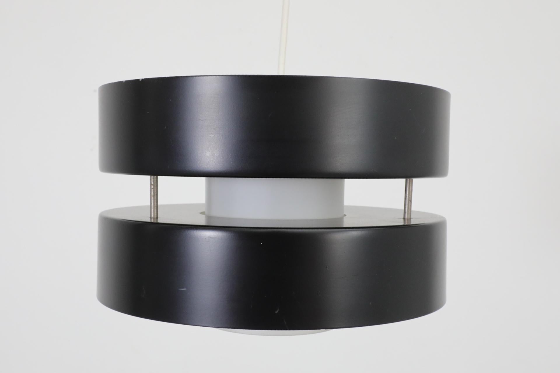 Lámpara colgante de doble barra Model 297 de Willem Hagoort en negro, años 60 en venta 6
