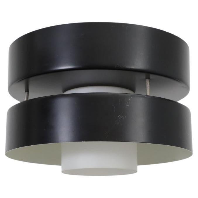 Lampada a sospensione a doppia canna Model 297 di Willem Hagoort in nero, anni '60