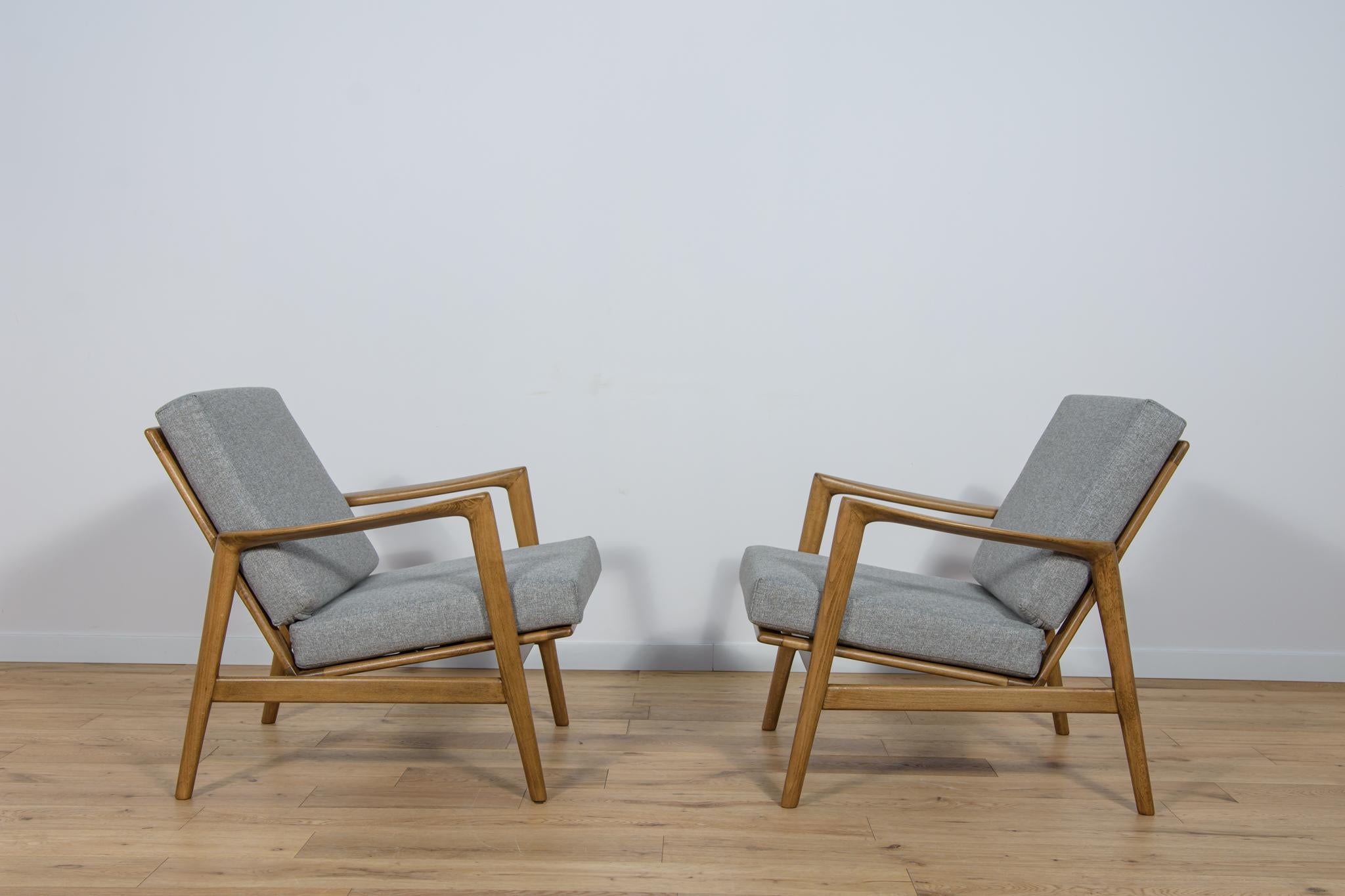 Mid-20th Century Model 300-139 Armchairs from Swarzędz Factory, 1960s, Set of 2 For Sale