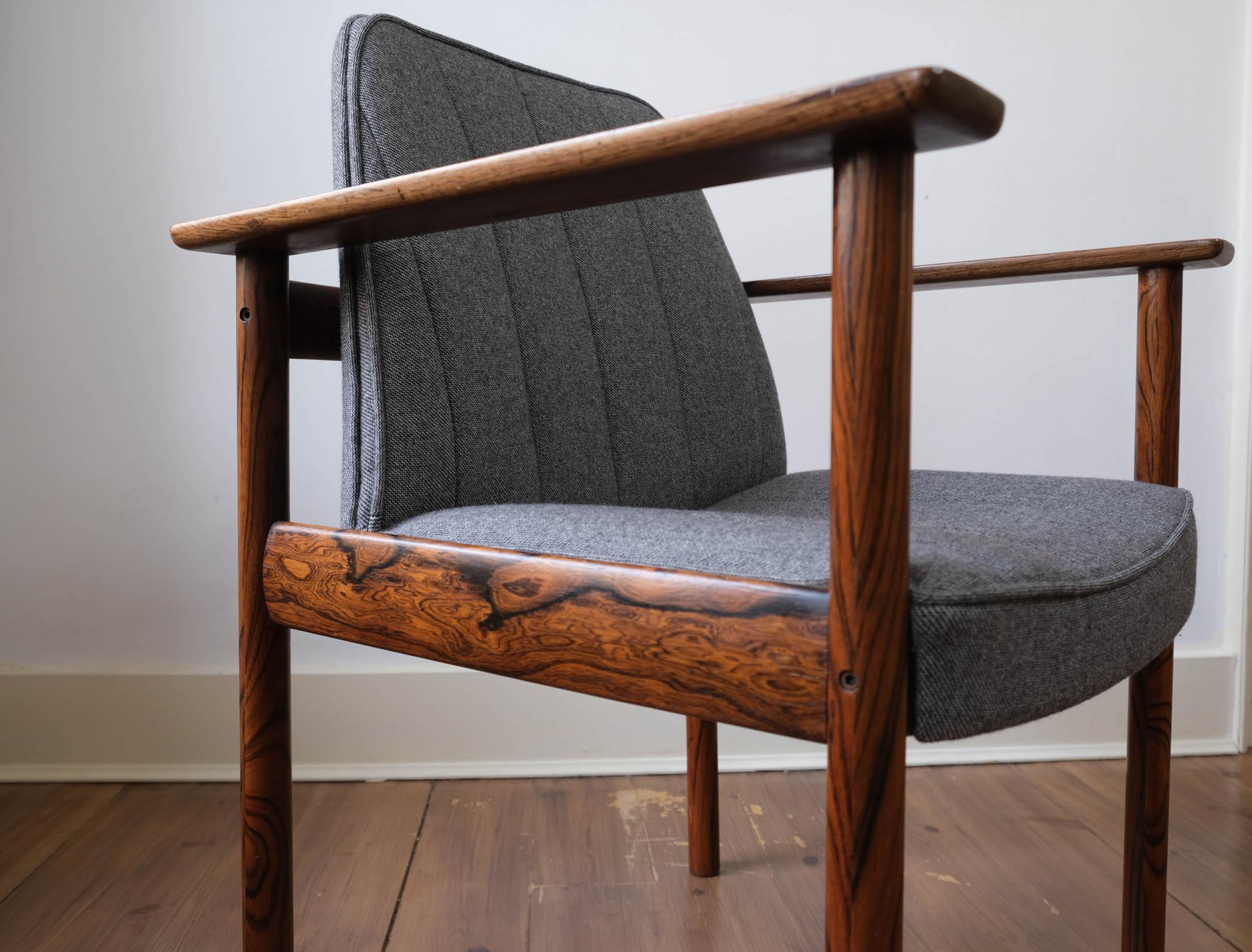 Model 3001 Rosewood Armchair by Sven Ivar Dysthe for Dokka Møbler, Circa 1960 In Good Condition In London, GB