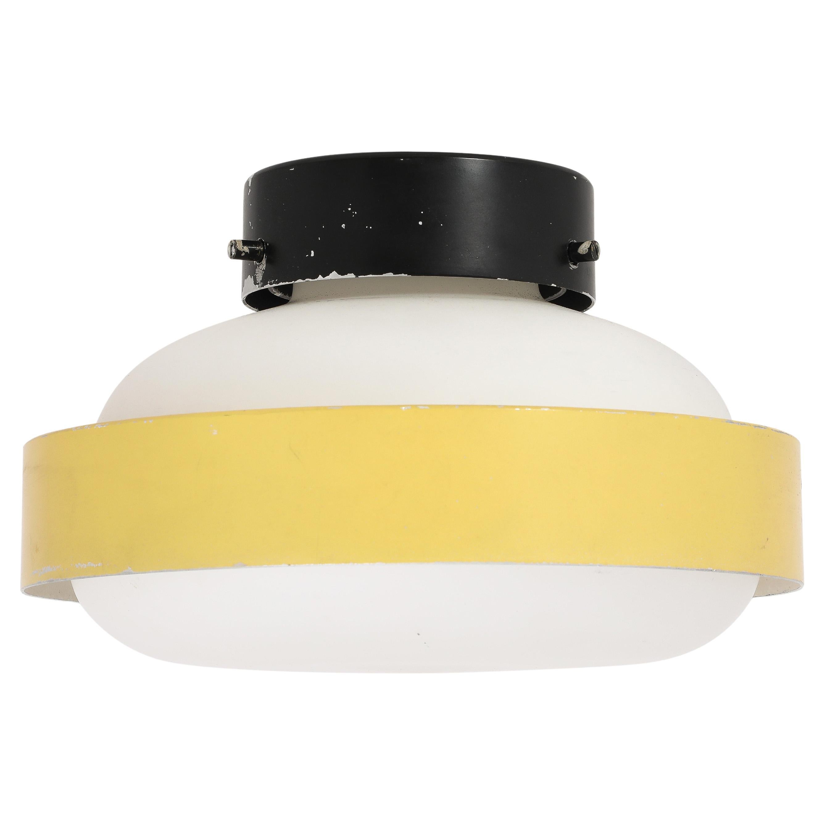 "Model 3010" Semi-Flush Mount Light by Gino Sarfatti for Arteluce, Italy, 1959 For Sale