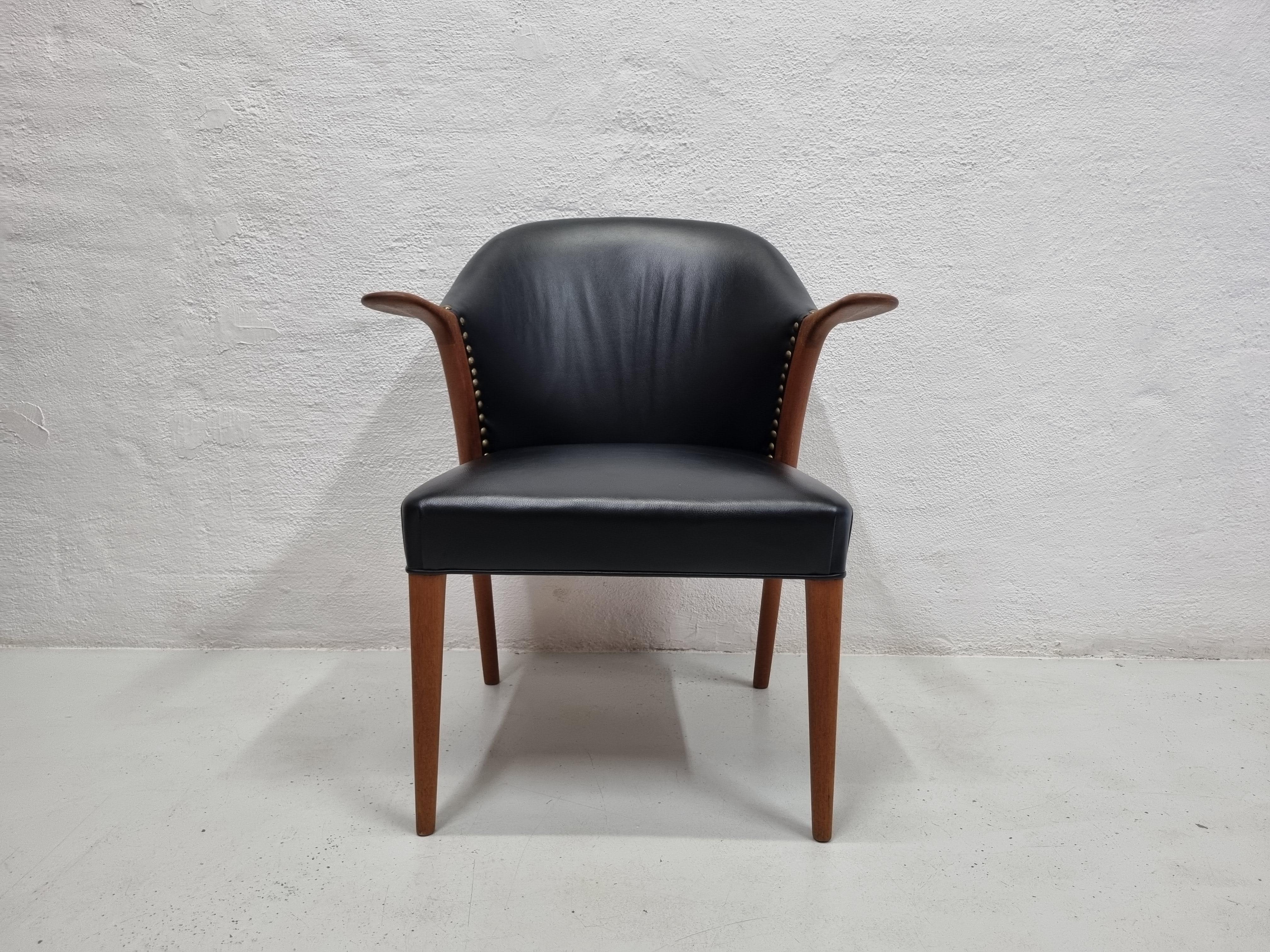 Faux Leather Model 31 Armchair by Kurt Olsen for Slagelse Møbelværk