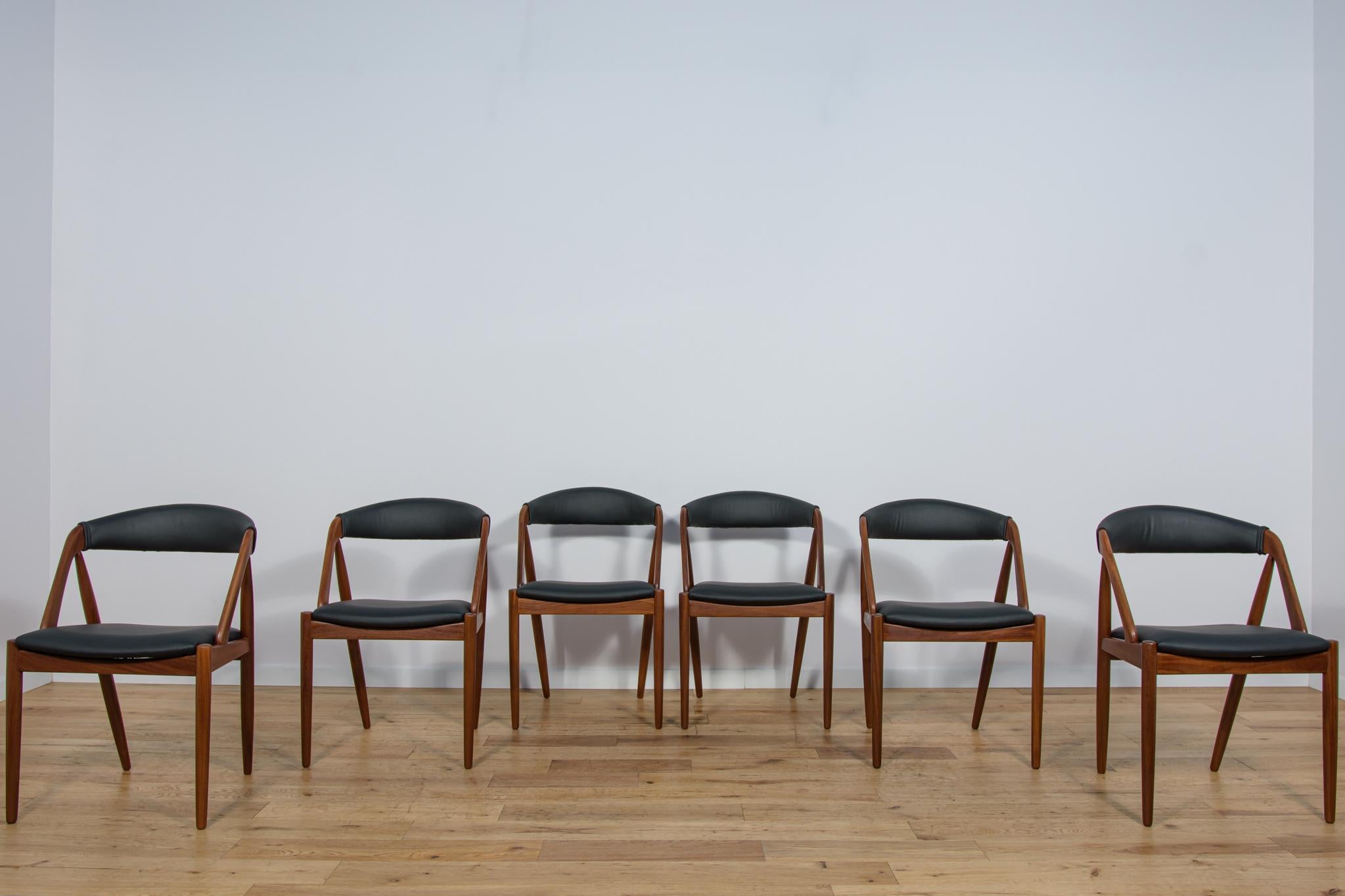 Woodwork Model 31 Dining Chairs by Kai Kristiansen for Schou Andersen, Denmark, 1960s. For Sale