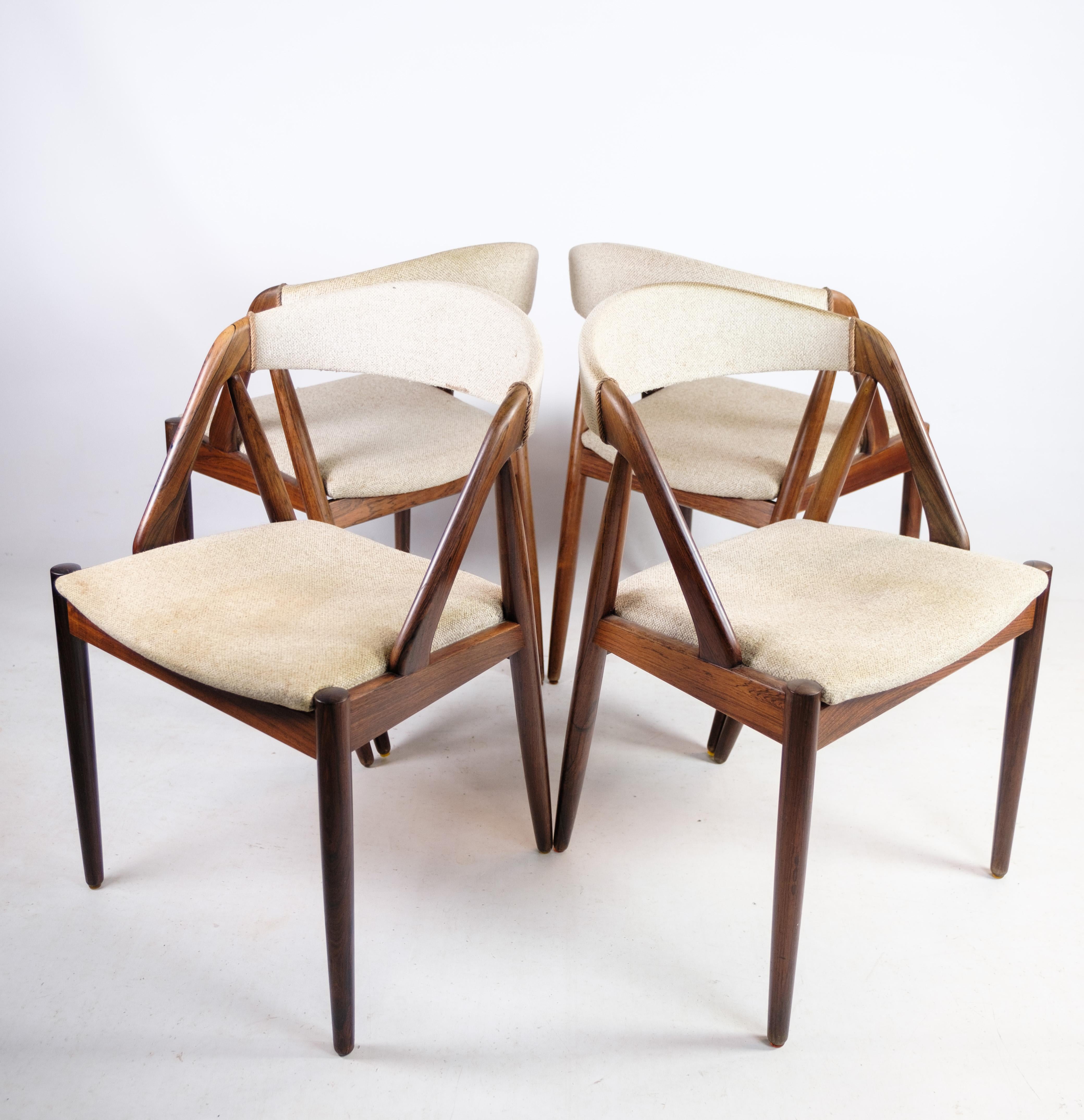 Dining Room Chairs Model 31 Made In Rosewood By Kai Kristiansen From 1960s For Sale 7