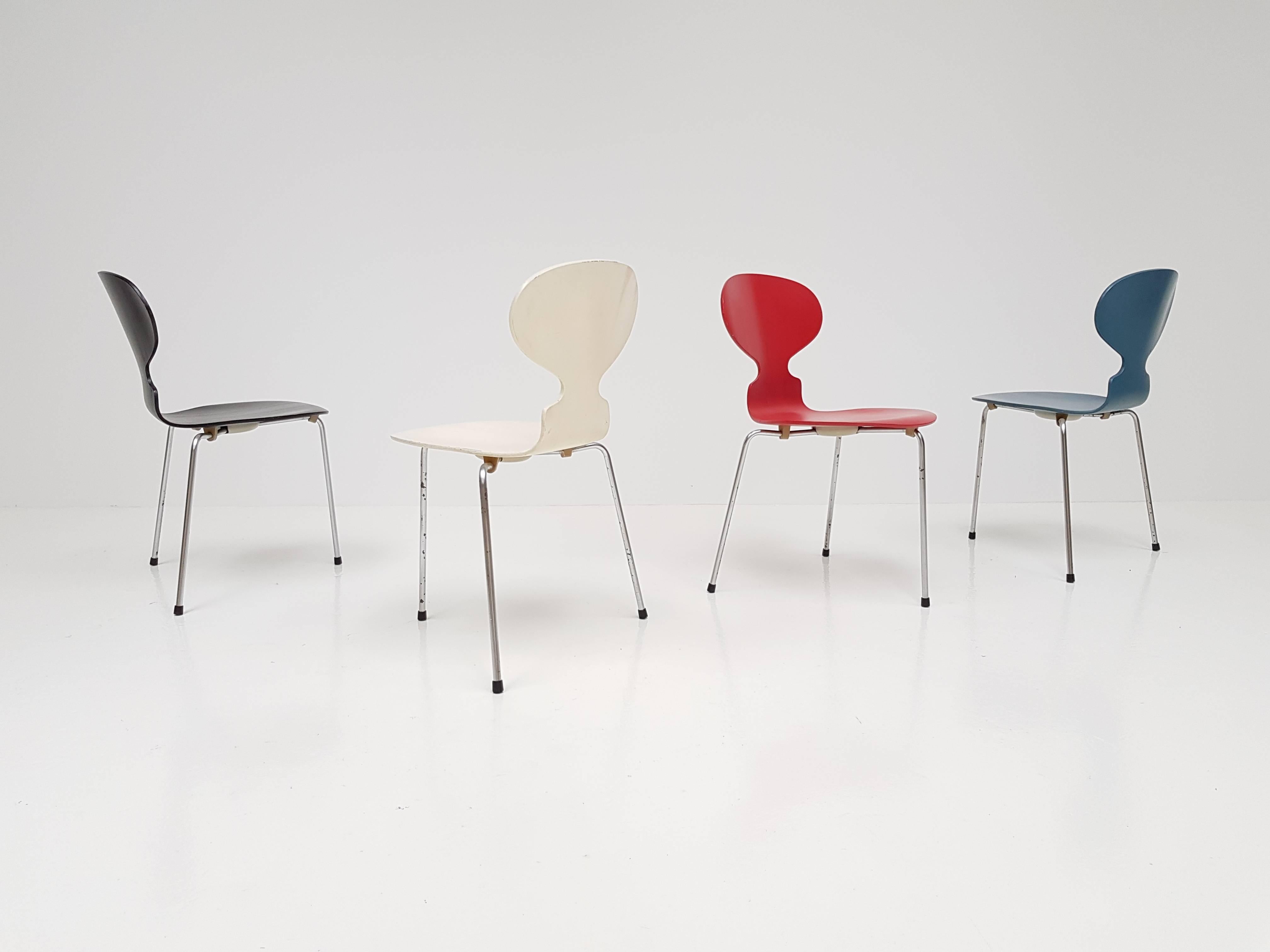 Mid-Century Modern Model 3100 'Ant' Chairs by Arne Jacobsen for Fritz Hansen, Designed 1952