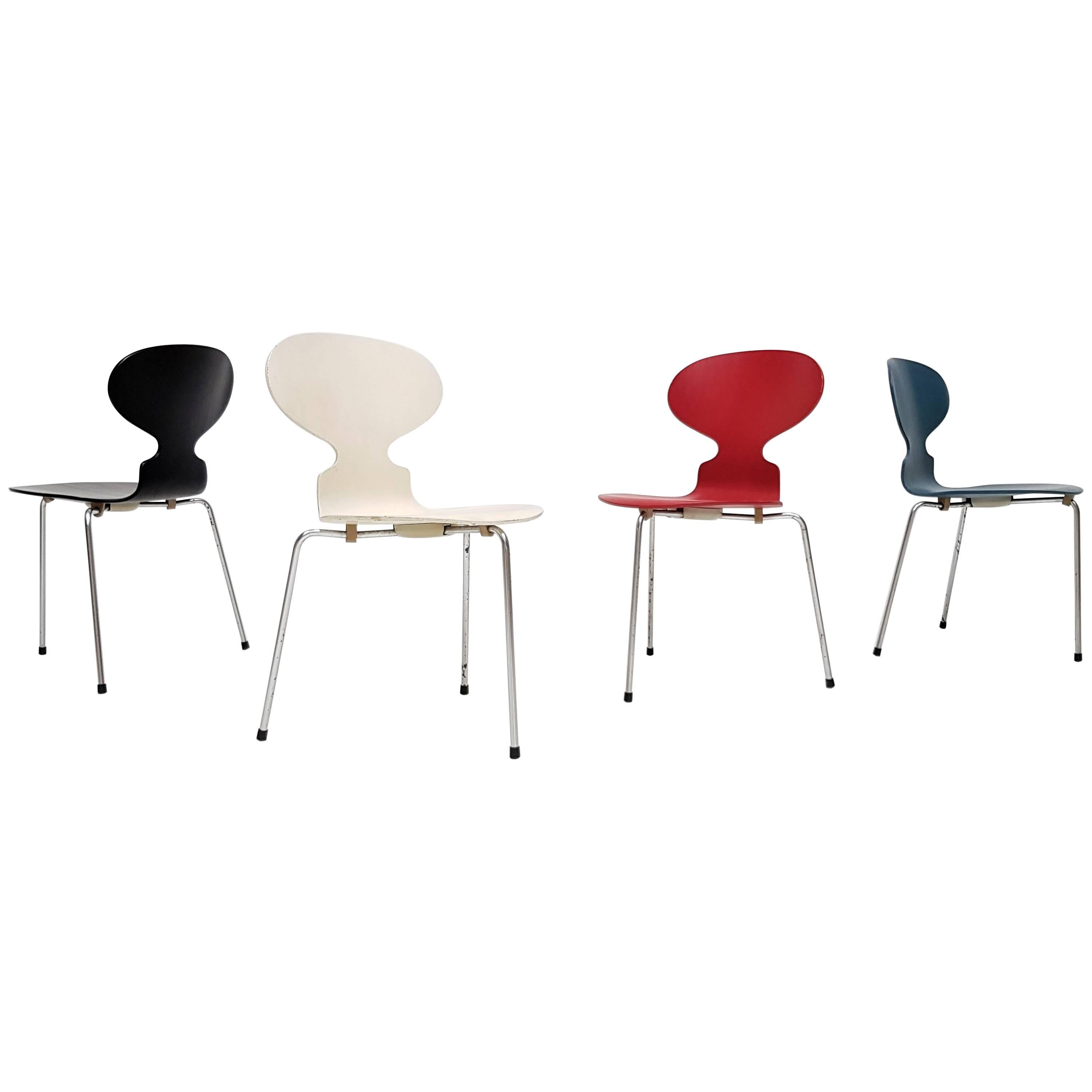 Model 3100 'Ant' Chairs by Arne Jacobsen for Fritz Hansen, Designed 1952