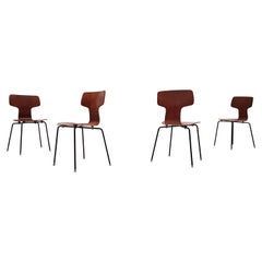 Model 3103 Teak Hammer Chairs by Arne Jacobsen for Fritz Hansen, 1960s - BATCH2