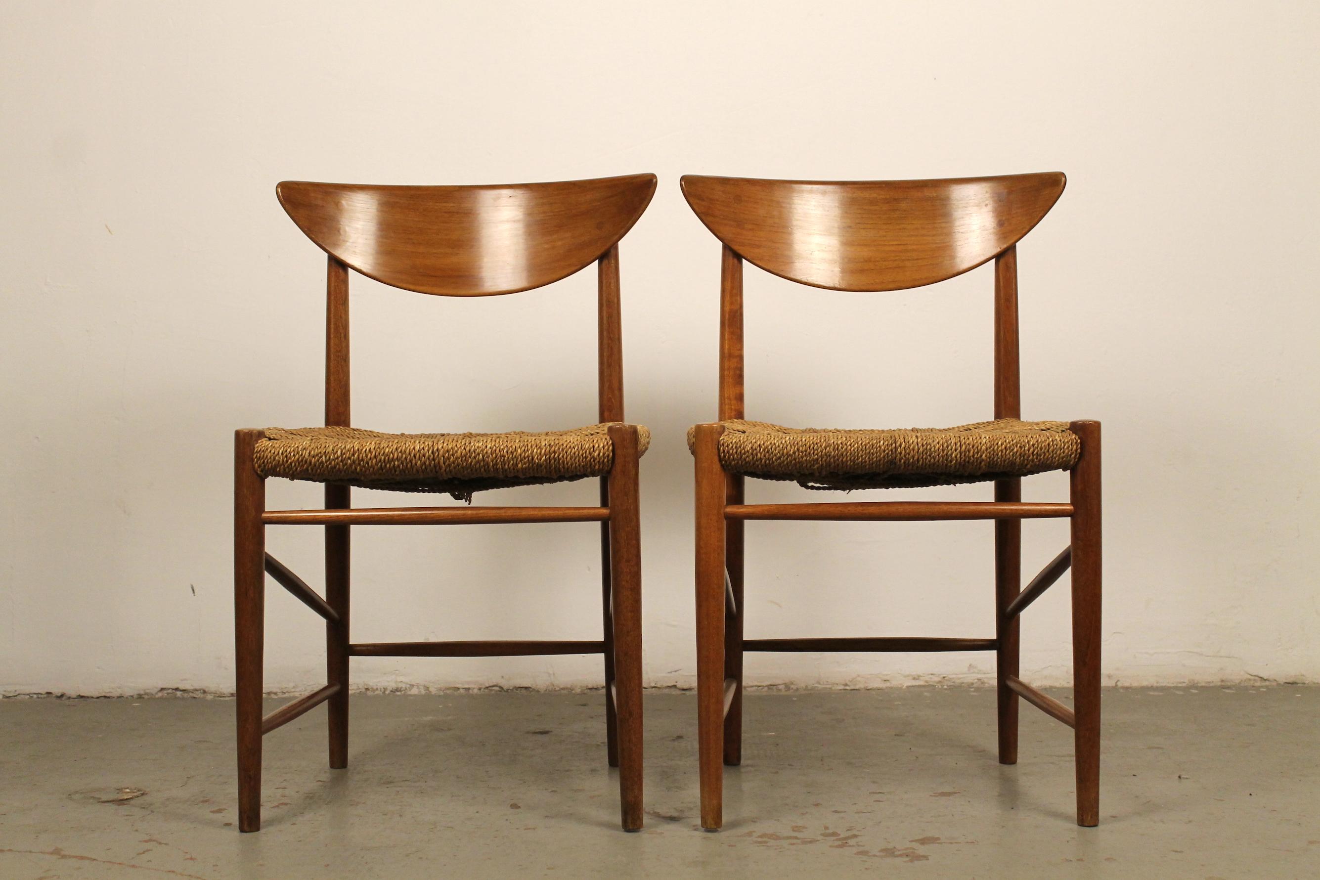 Mid-Century Modern Model 316 Dining chairs by Søborg Møbelfabrik, set of 2