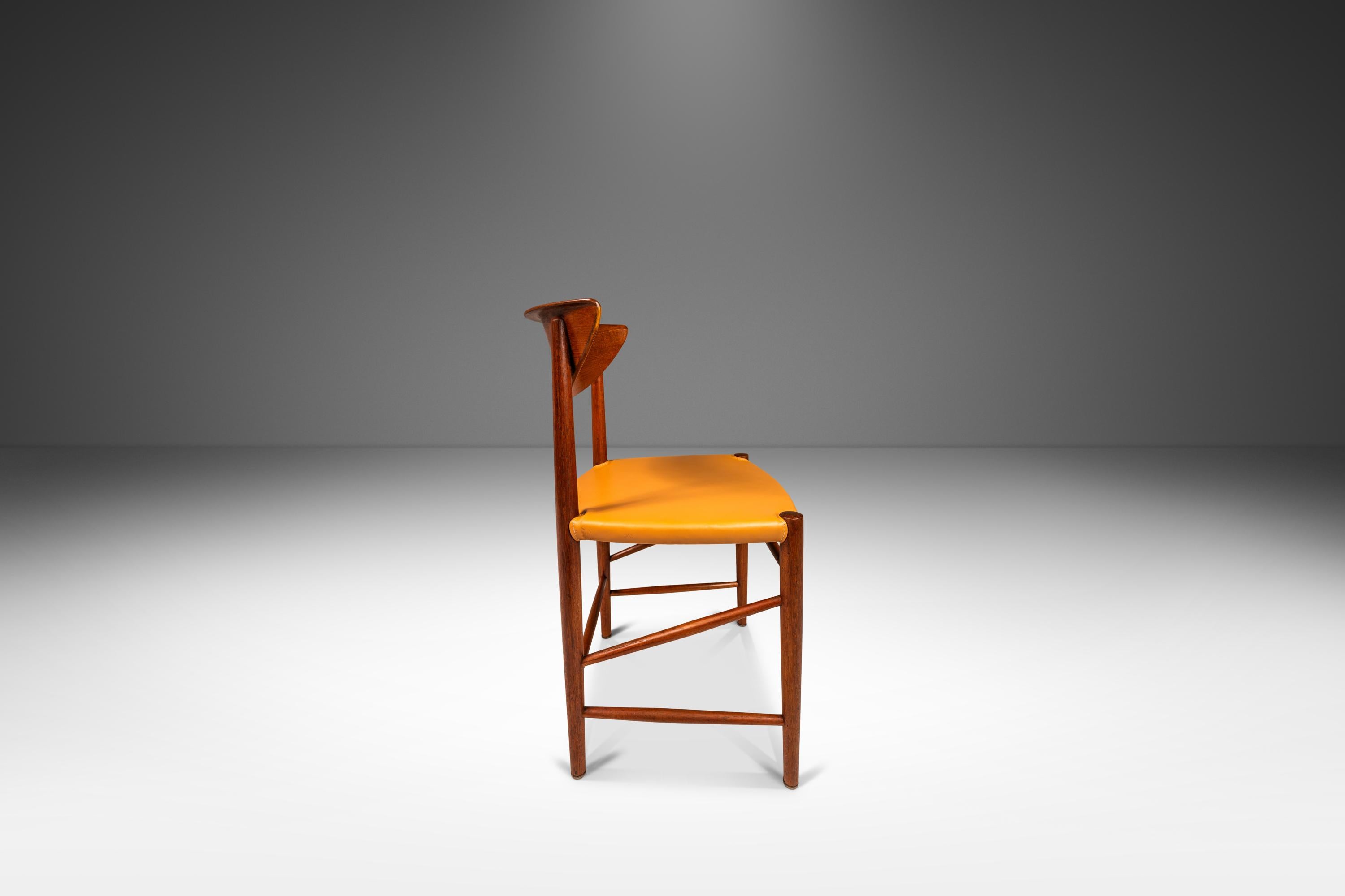 Model 317 Desk Chair, Teak & Leather for Søborg Møbelfabrik, Denmark, c. 1950's For Sale 4