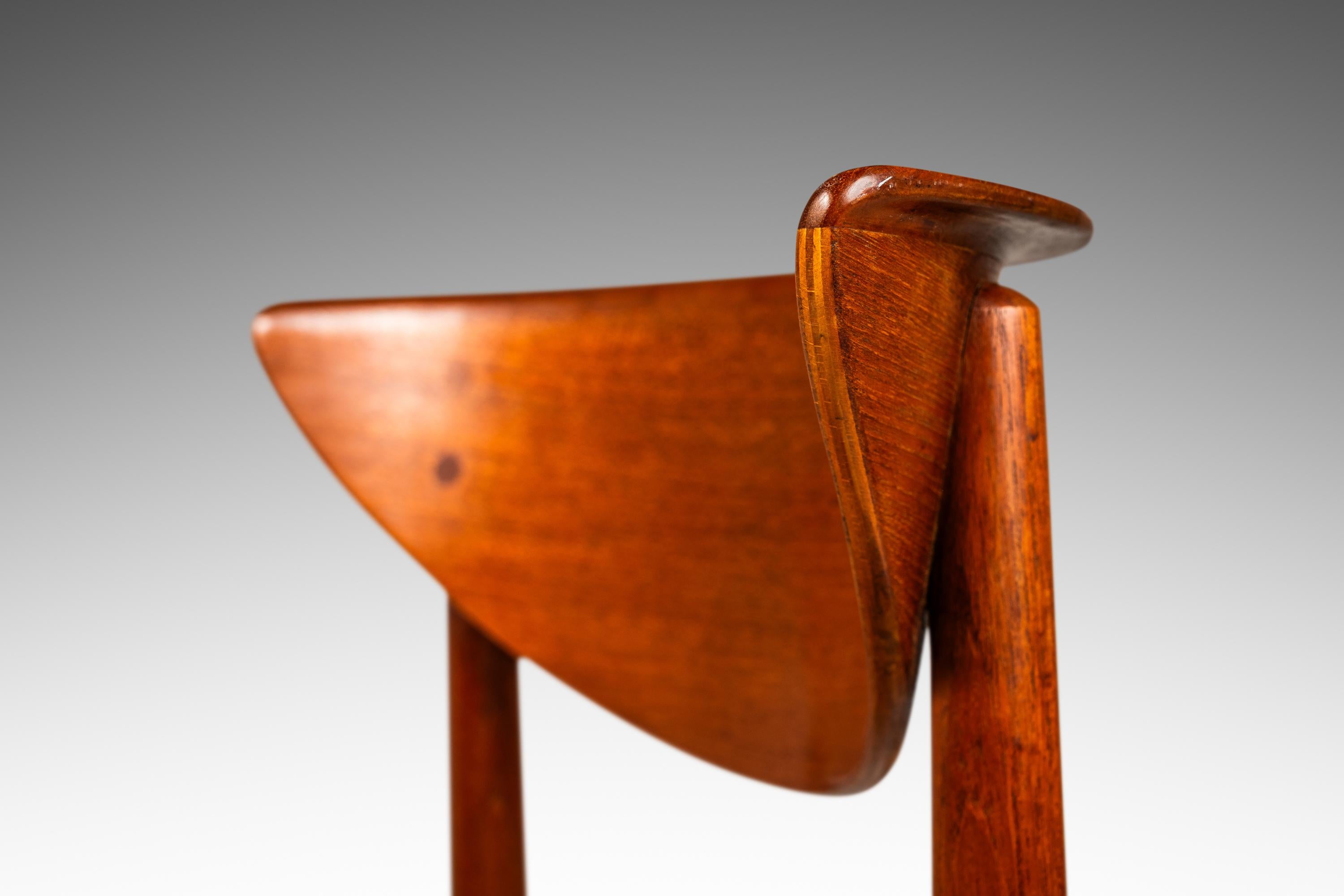 Model 317 Desk Chair, Teak & Leather for Søborg Møbelfabrik, Denmark, c. 1950's For Sale 2