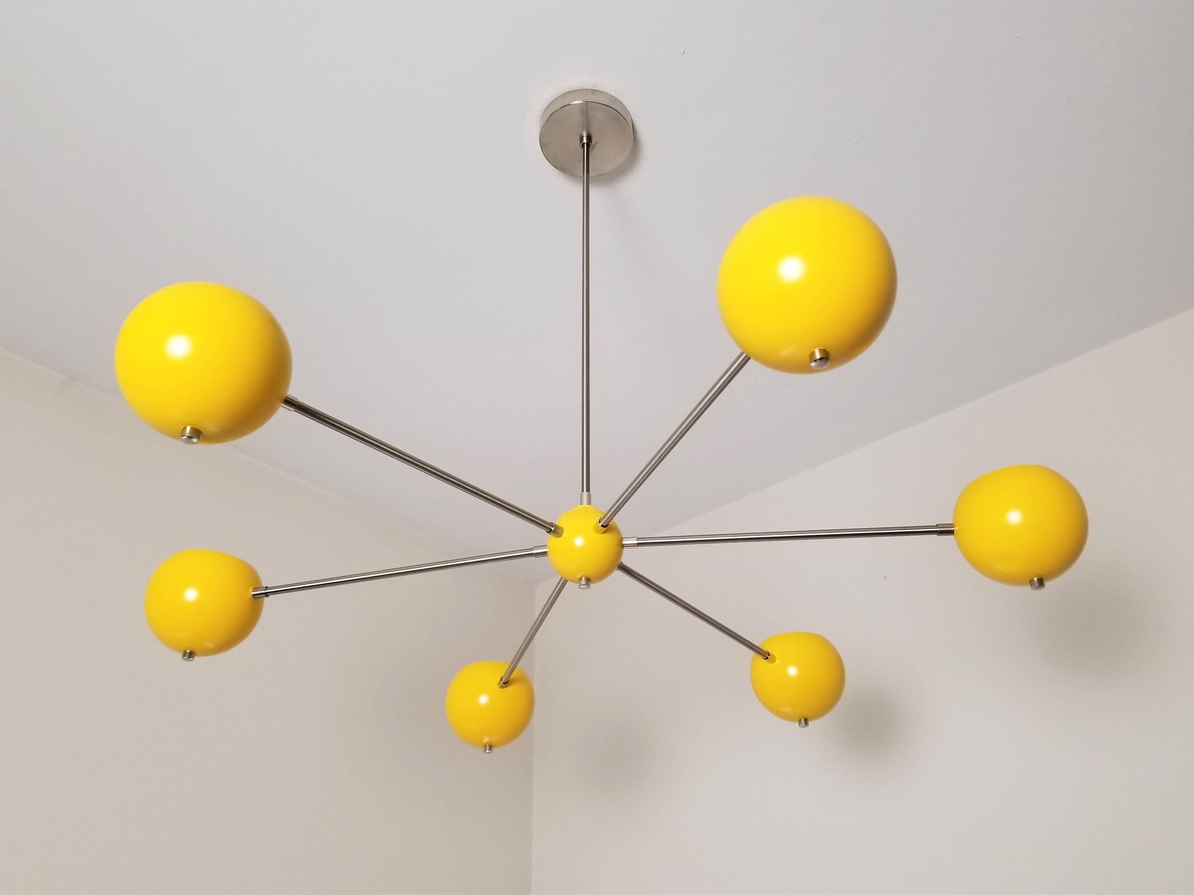 yellow chandelier