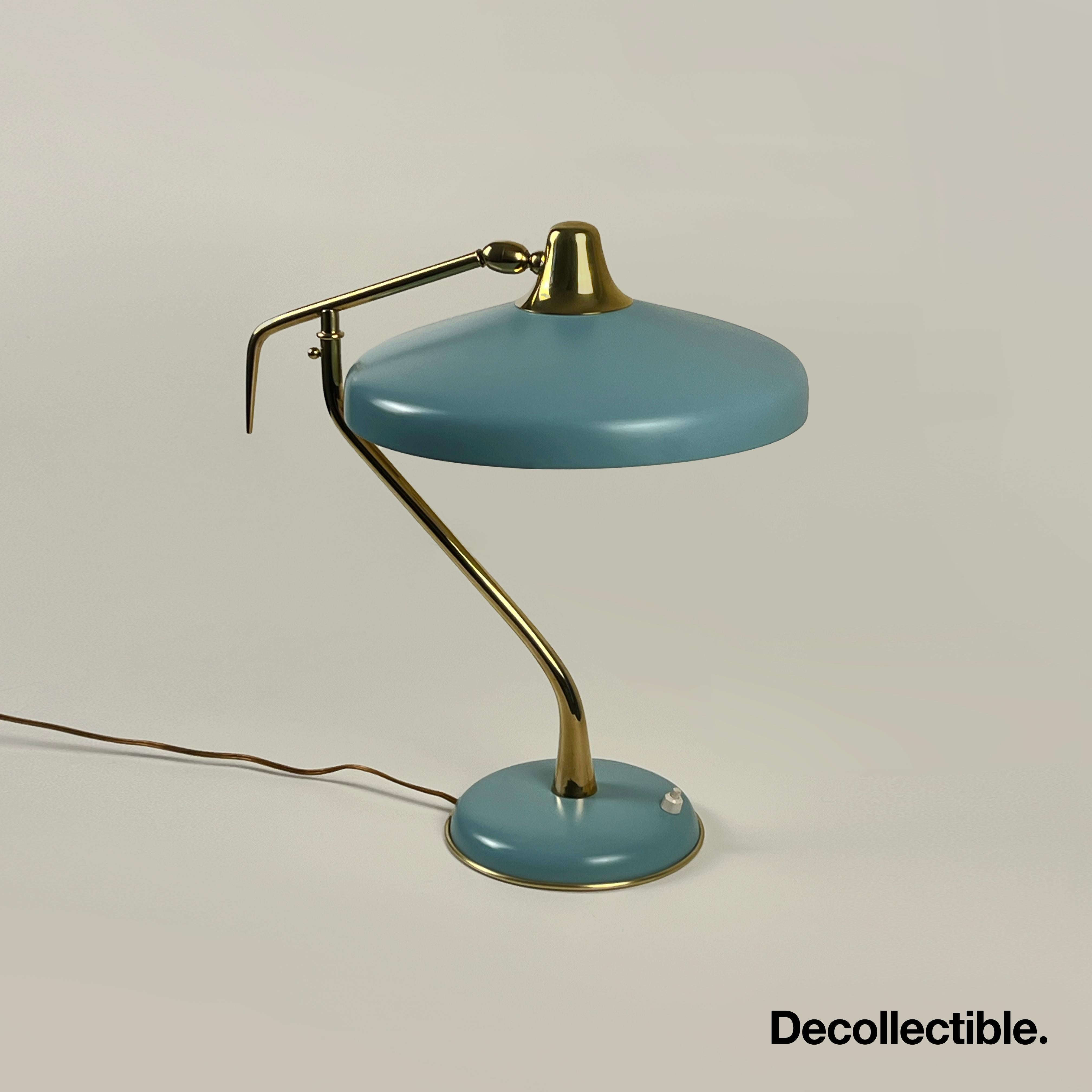 Mid-Century Modern Lampe de table modèle 331 conçue par Oscar Torlasco pour Lumi Milano, Italie, années 1950 en vente