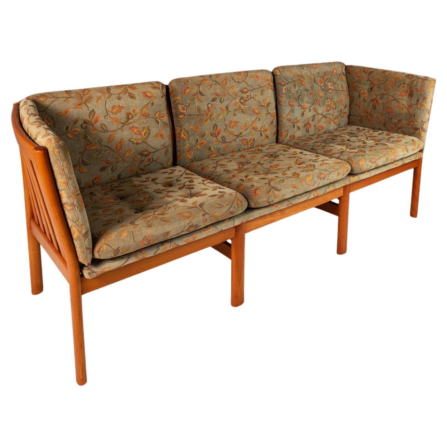 Model 333 Three-Seater Sofa in Solid Beech by Schou Andersen, Denmark, c. 1980s