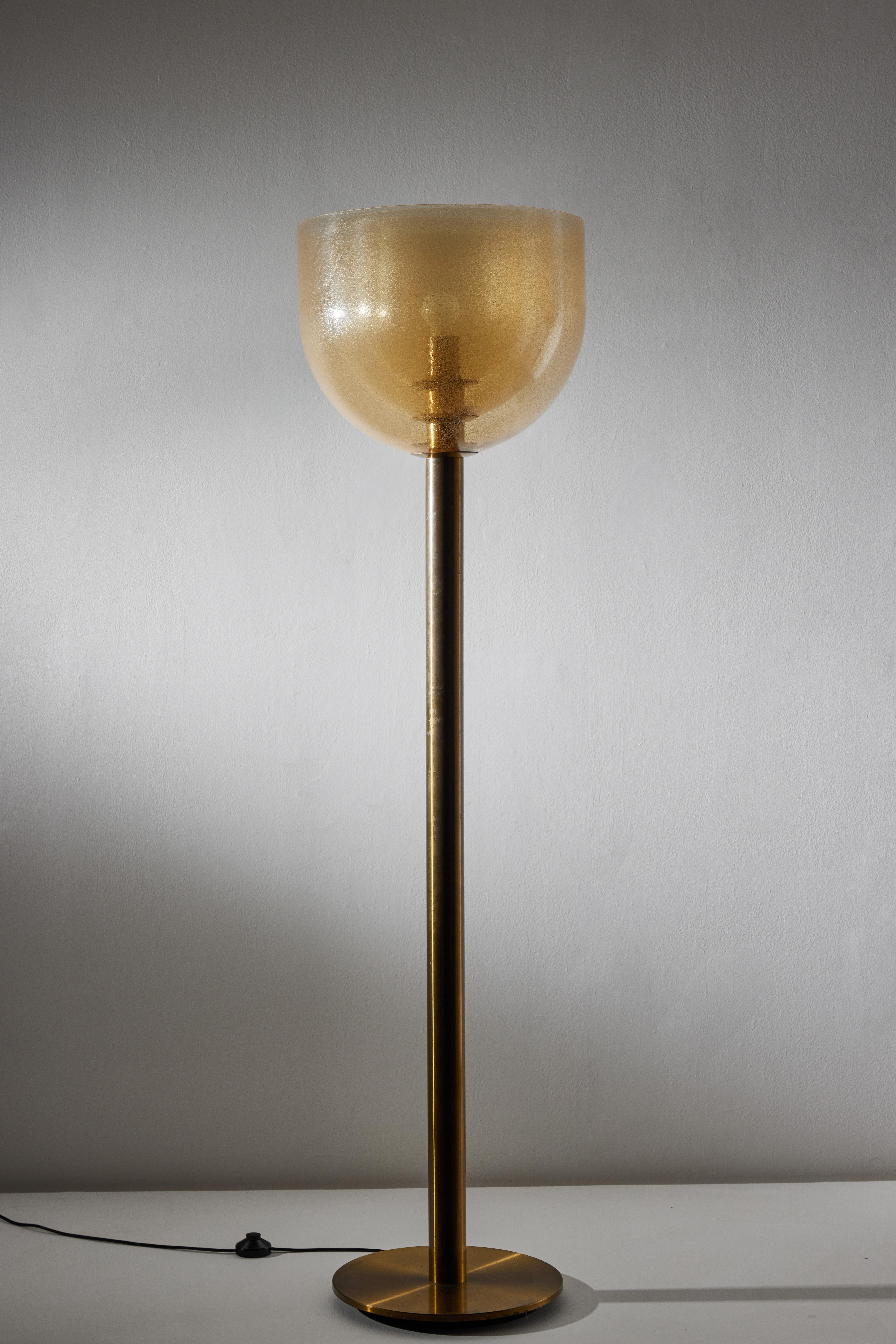Brass Model 338 Floor Lamp by Carlo Nason for Mazzega