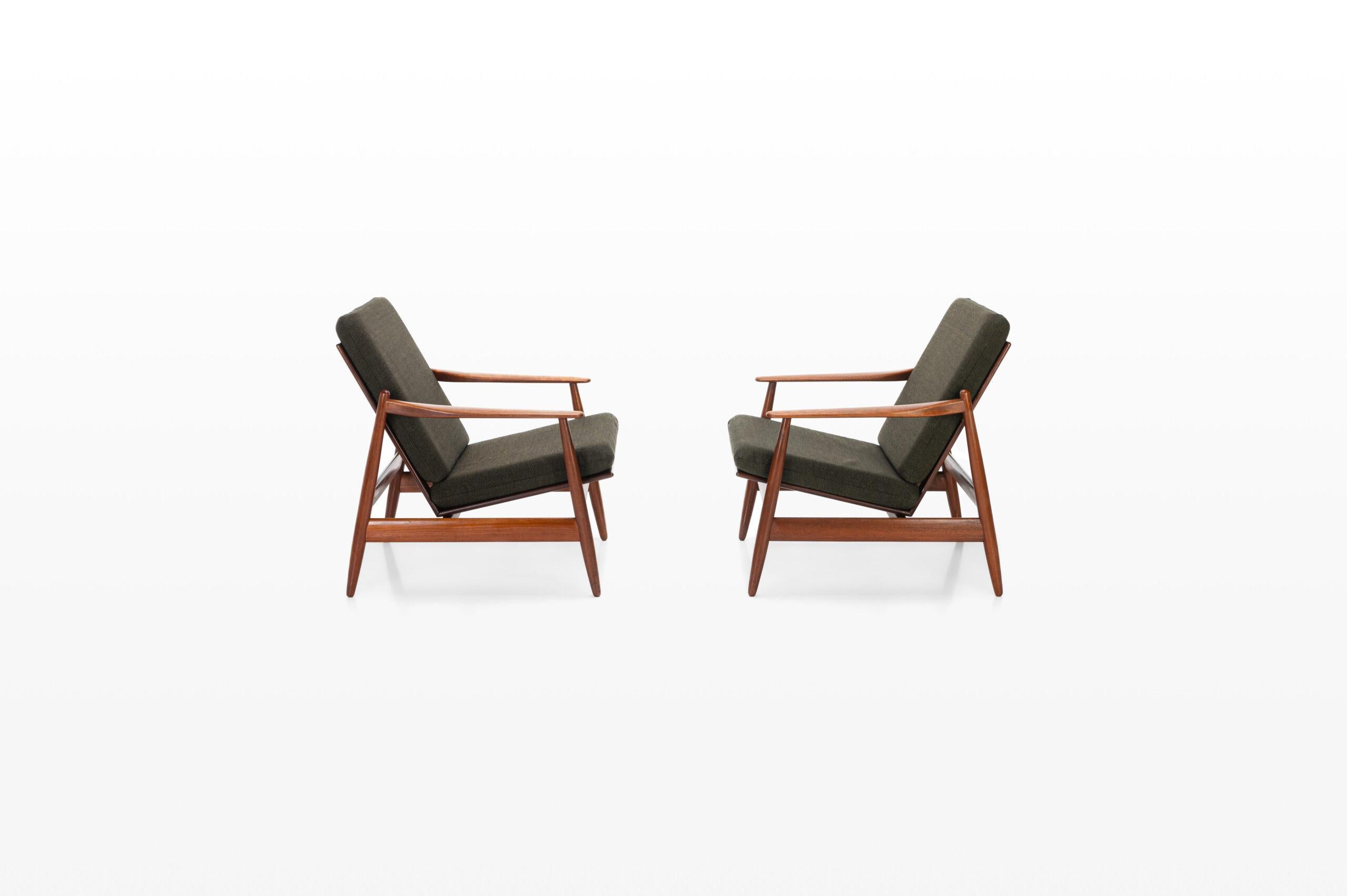 Scandinavian Modern Model 340 Easy Chairs by Poul Volther for Frem Røjle, Denmark 1960s