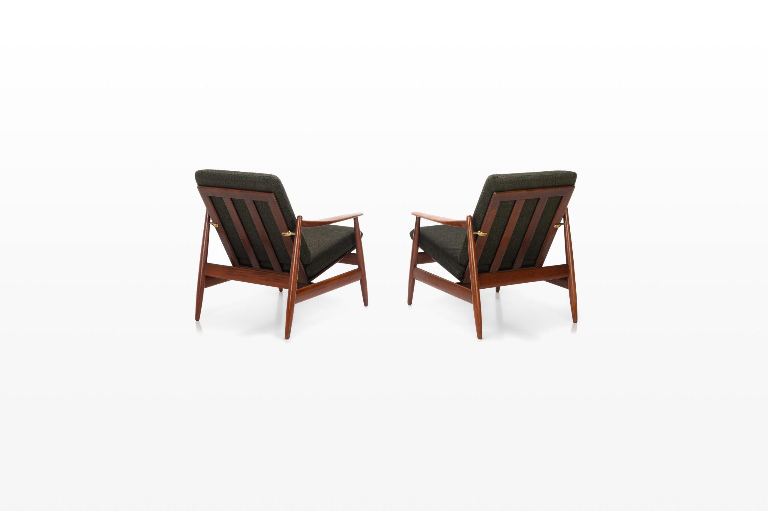 Danish Model 340 Easy Chairs by Poul Volther for Frem Røjle, Denmark 1960s