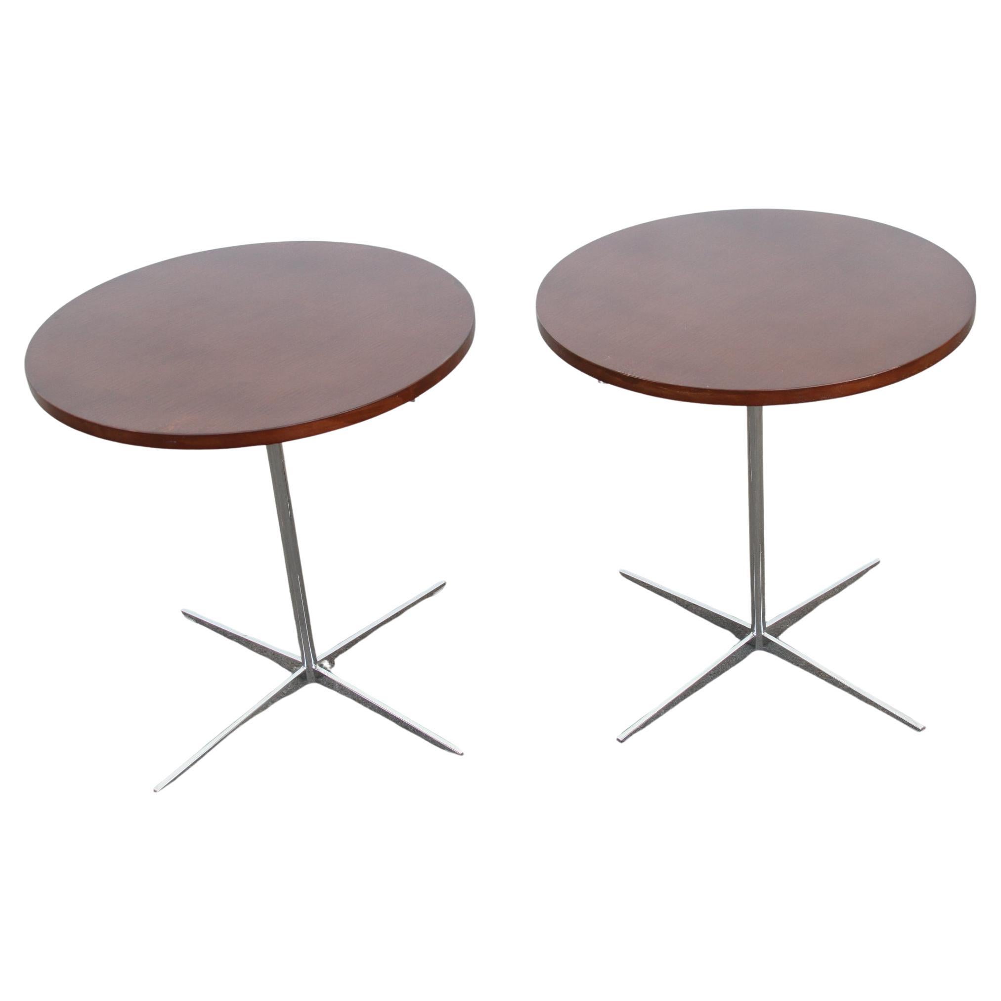 Pair of Marc Thorpe for Bernhardt Designs Side Tables w/ Curly Maple Tops