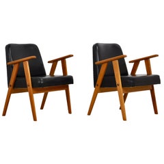 Model 366 Easy Chairs by Jozef Chierowski, 1960s, Set of 2