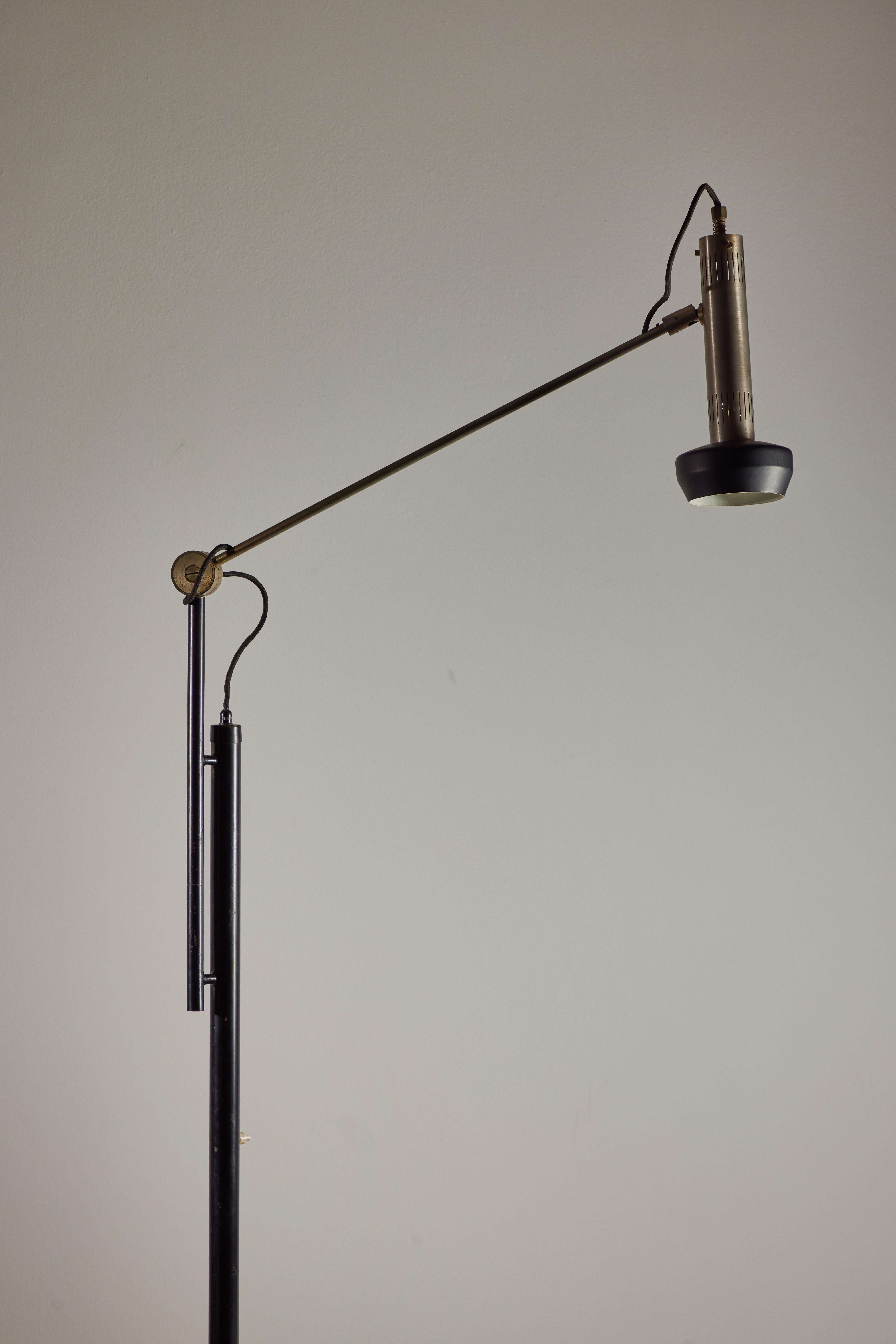 Brushed Model 387 Floor Lamp by Tito Agnoli for Oluce