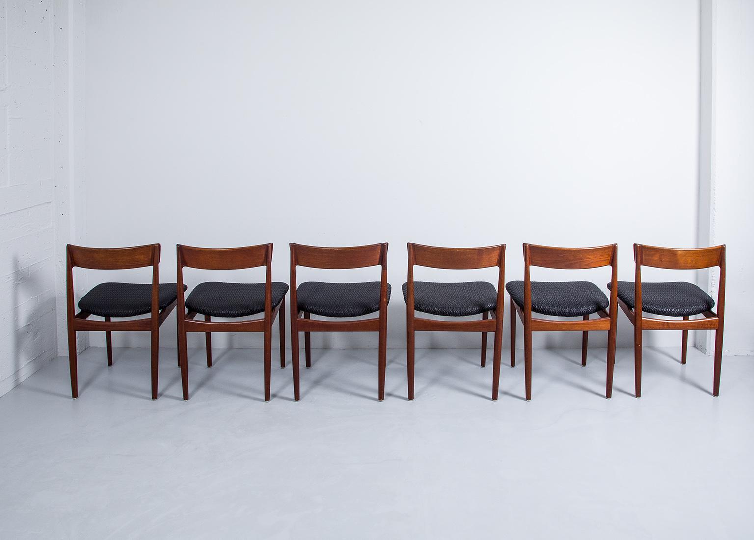 Model 39 Dining Chairs by Henry Rosengren Hansen for Brande Møbelindustri, 1960s In Good Condition In Zurich, CH