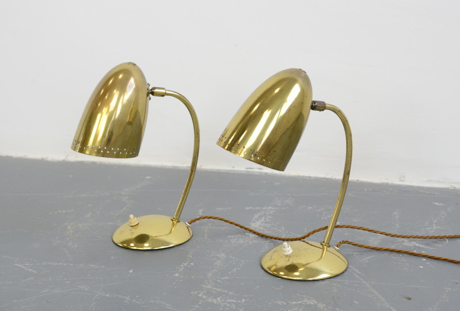Bauhaus Model 4007 Table Lamps by Christian Dell for Kaiser Idell, circa 1930s